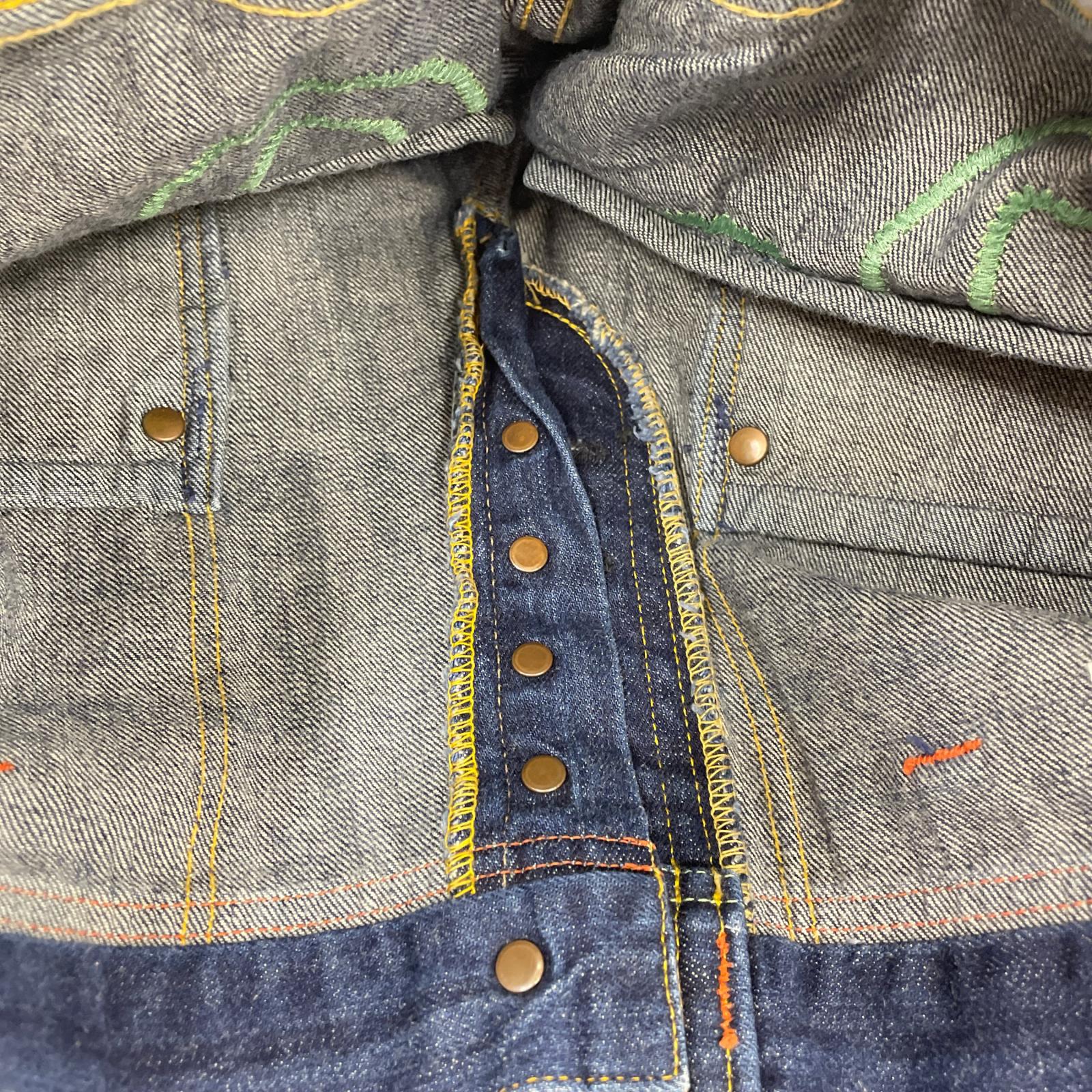 デニムパンツ London Brother Nippon デニムパンツ　カモメ刺繍　W32 32 ブルー