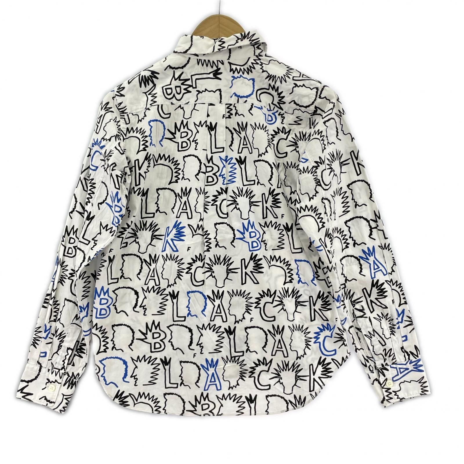 長袖シャツ 16SS 総柄　L/Sシャツ　白　サイズS