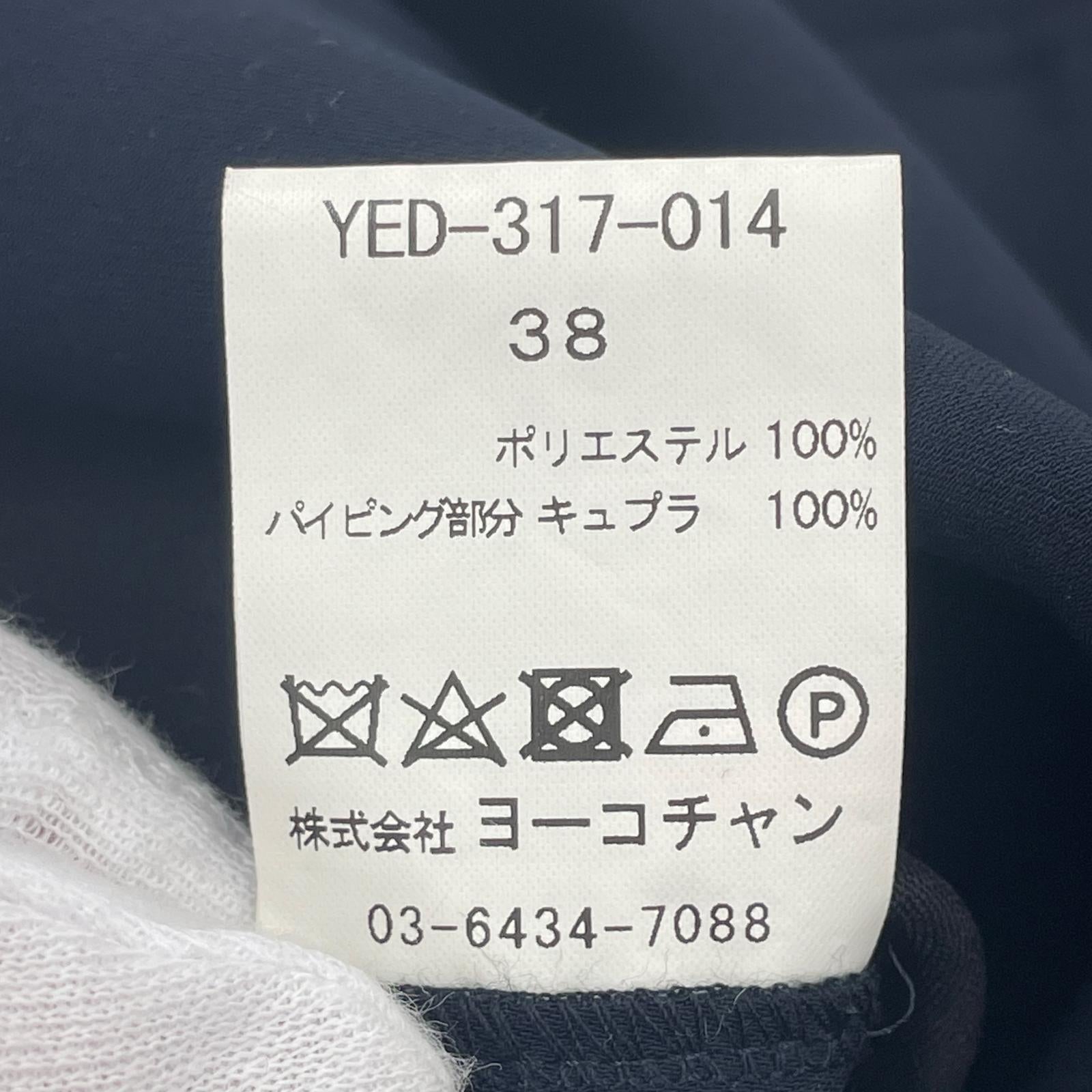 ワンピース YOKO CHAN 半袖ワンピース　紺 38