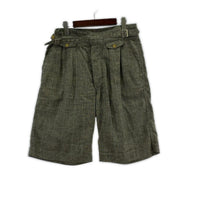 ショートパンツ RENOMA PARIS グレンチェック リネングルカショーツ 48 グレー 48 グレー