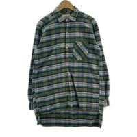 長袖シャツ 40s~50s/フレンチグランパシャツ/チェック/マチ付き グリーン