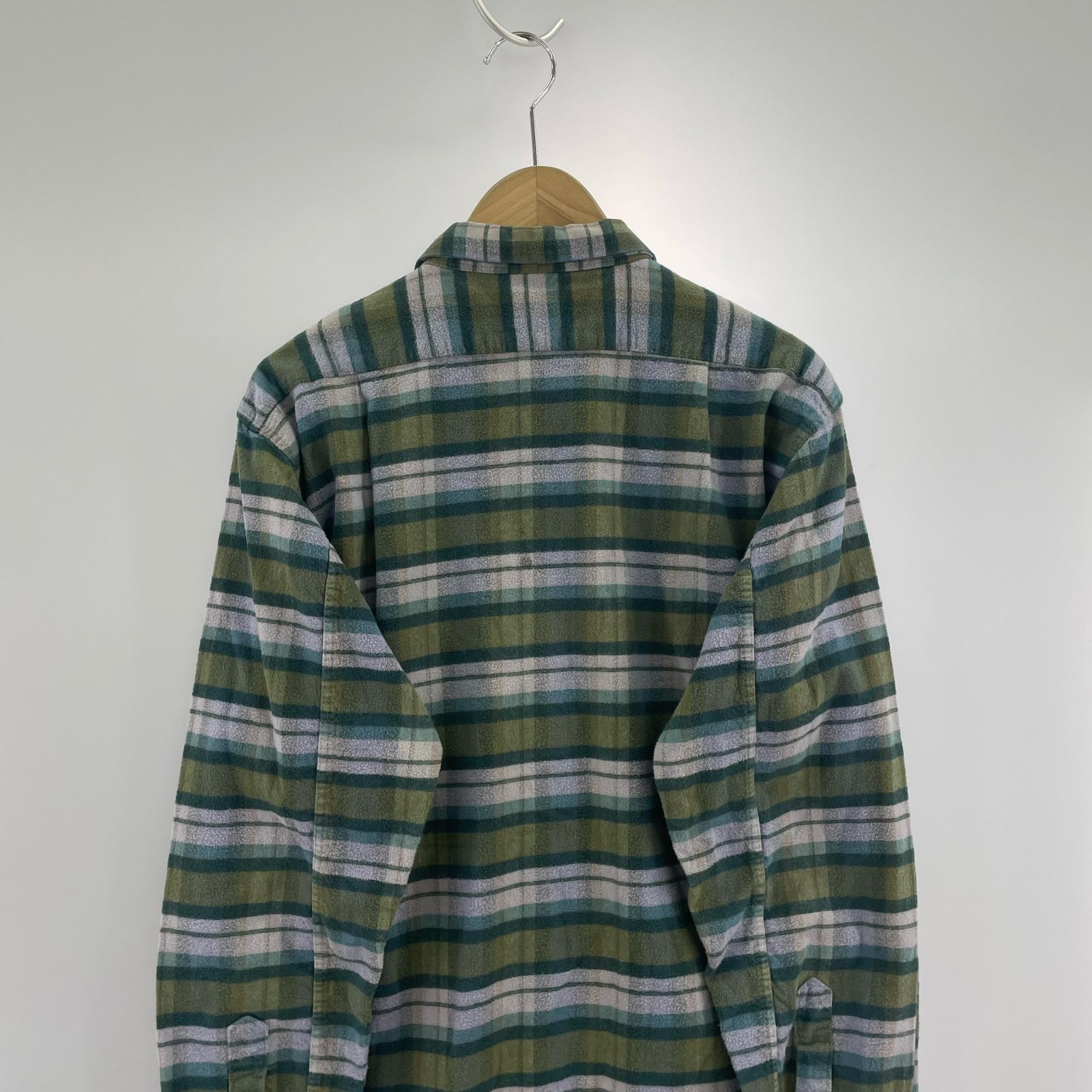 長袖シャツ 40s~50s/フレンチグランパシャツ/チェック/マチ付き グリーン