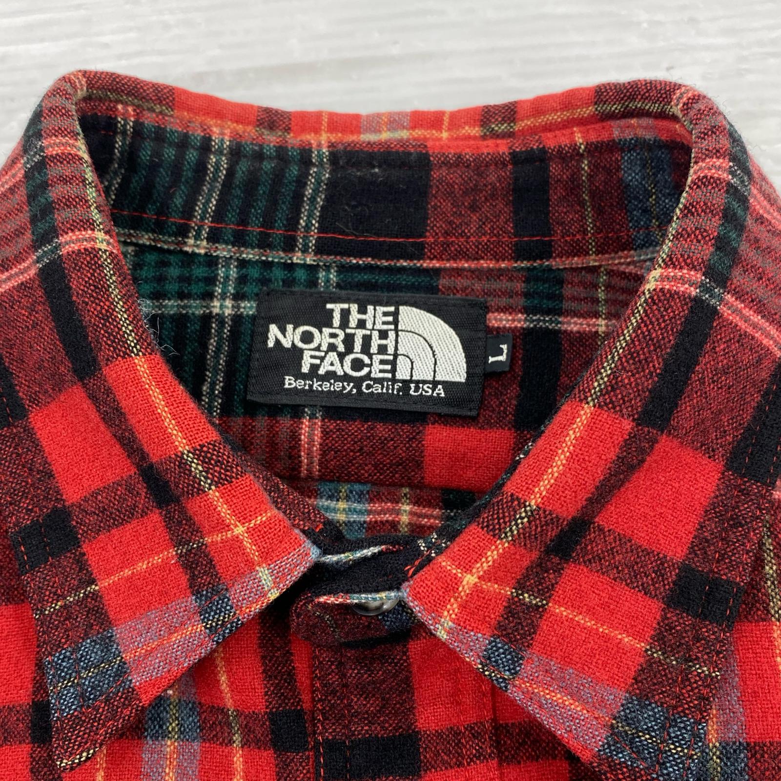 長袖シャツ THE NORTH FACE ウール タータンチェックシャツ (L)