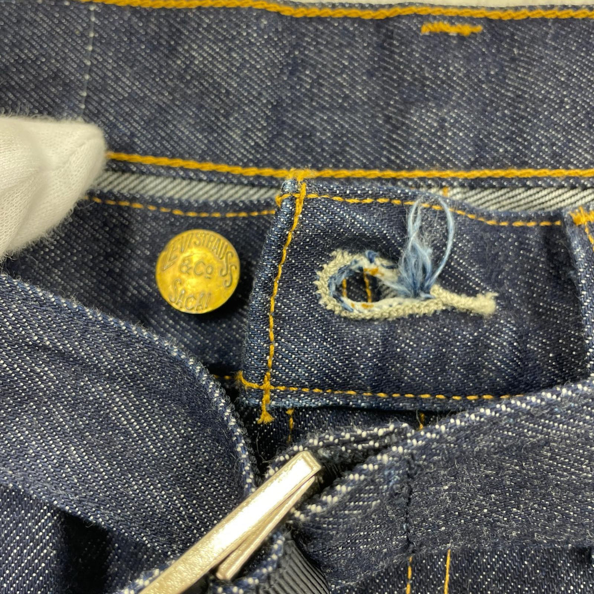 デニムパンツ ×sacai 25SS ﾜｲﾄﾞ ﾊﾞｷﾞｰﾃﾞﾆﾑ ﾍﾞﾙﾄ付 ネイビー