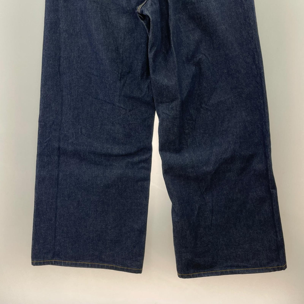 デニムパンツ ×sacai 25SS ﾜｲﾄﾞ ﾊﾞｷﾞｰﾃﾞﾆﾑ ﾍﾞﾙﾄ付 ネイビー