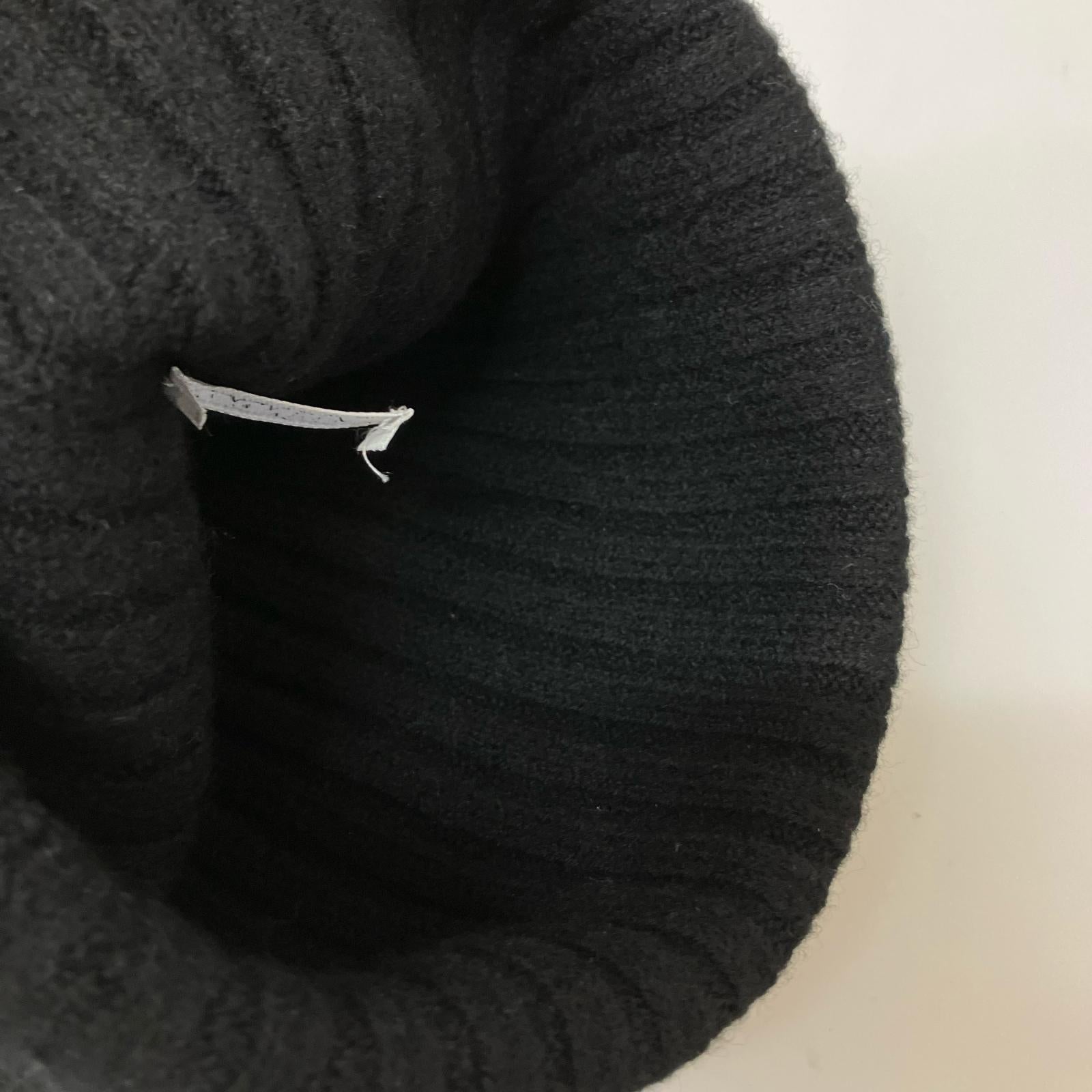 ニットキャップ ウール ニットキャップ BLK ブラック