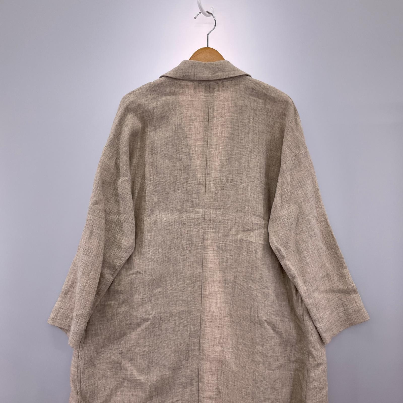 その他アウター PRISTINE リネン混 ラップコート ベージュ (M) M ベージュ