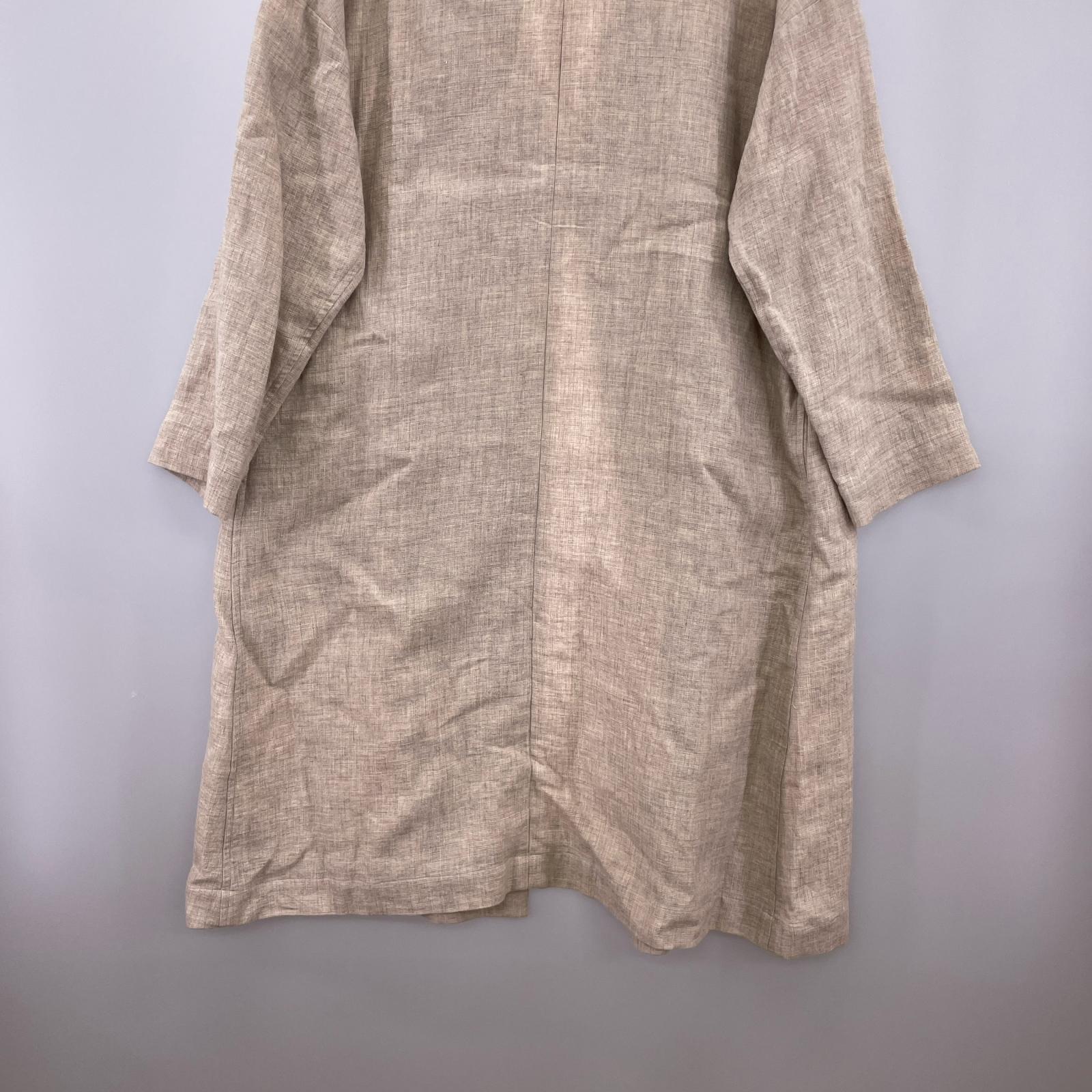 その他アウター PRISTINE リネン混 ラップコート ベージュ (M) M ベージュ