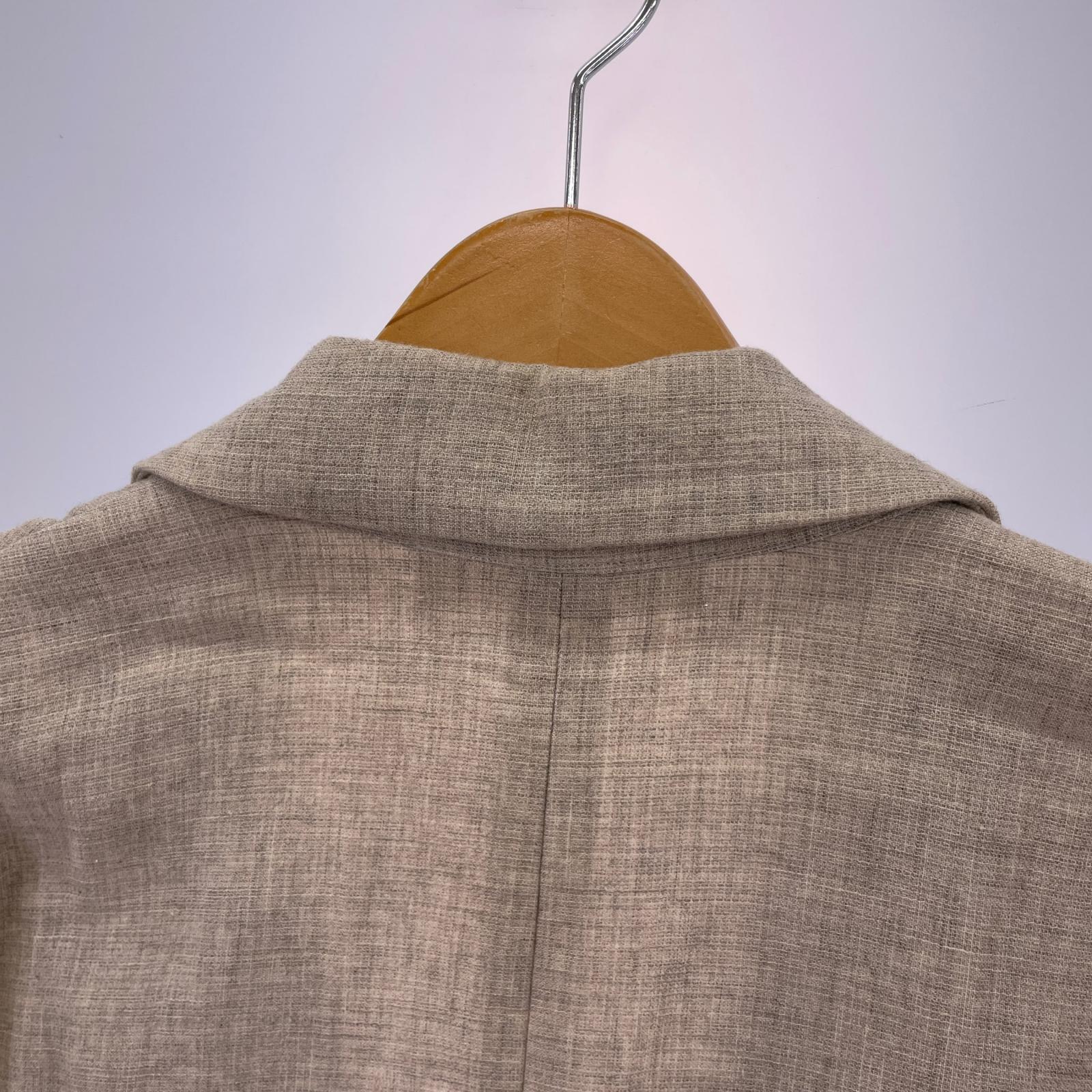 その他アウター PRISTINE リネン混 ラップコート ベージュ (M) M ベージュ