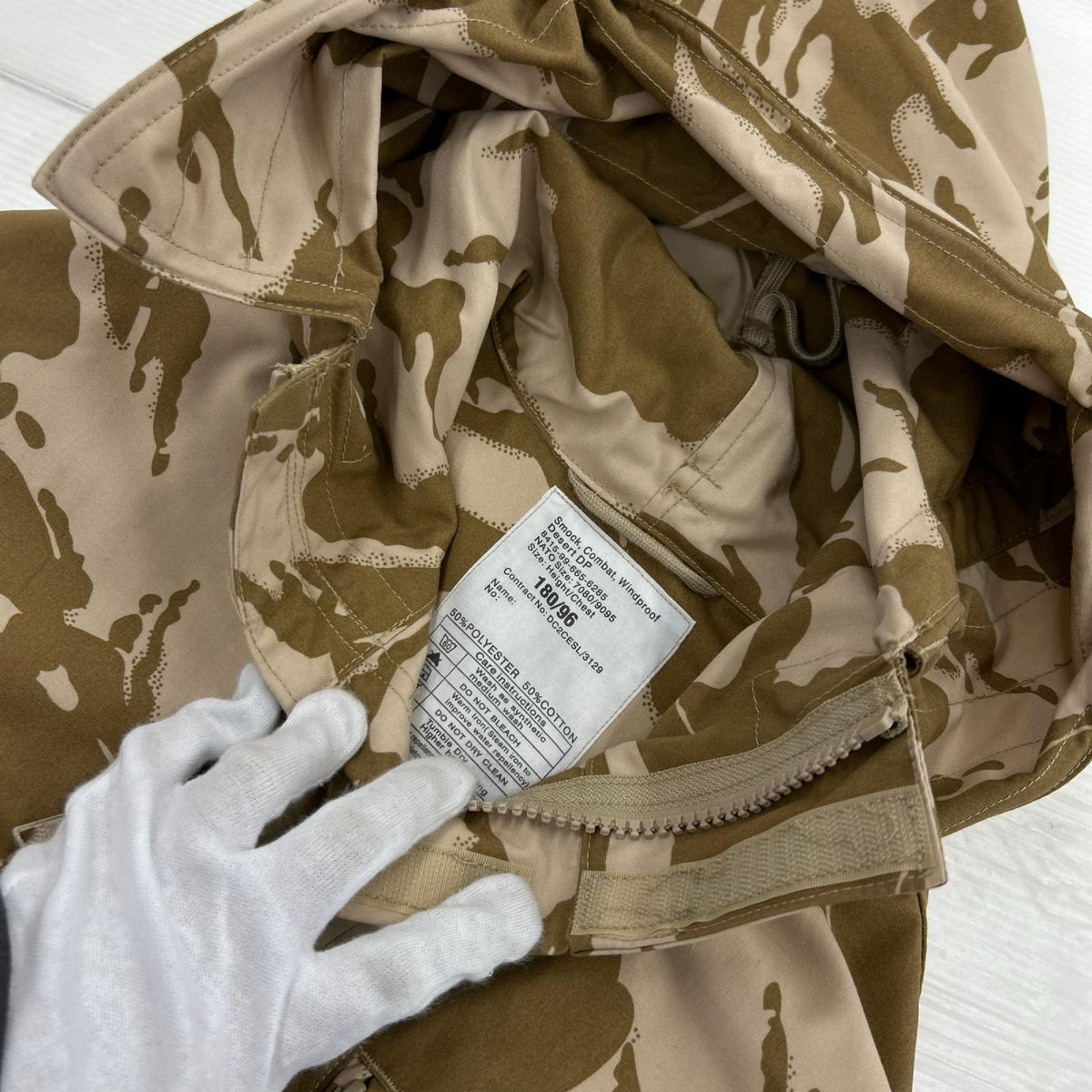 ミリタリージャケット ｲｷﾞﾘｽ軍 WINDPROOF ｺﾝﾊﾞｯﾄ ｽﾓｯｸ ﾃﾞｻﾞｰﾄDP