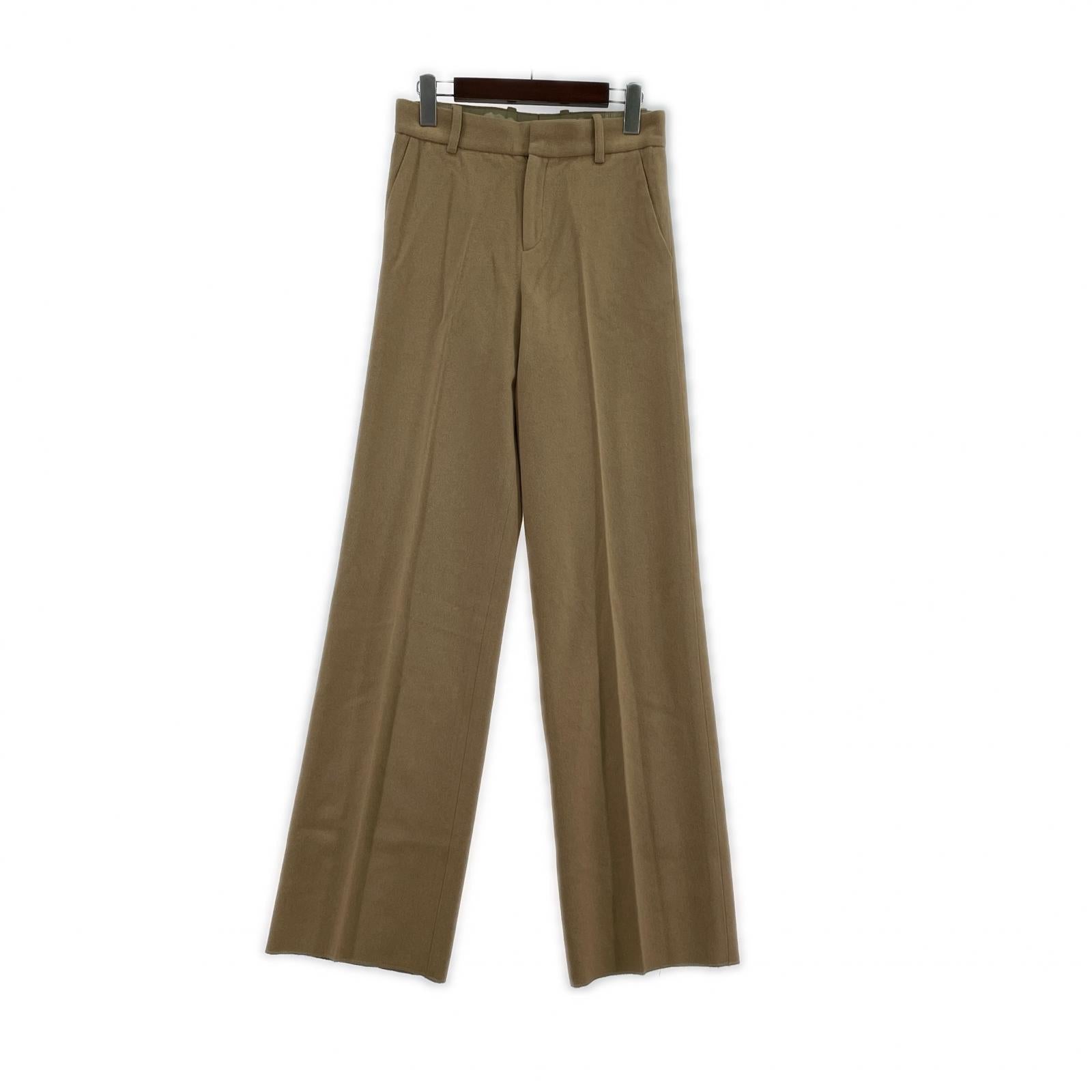 パンツ CristaSeya ベビーカシミヤ スラックス XS キャメル ベージュ