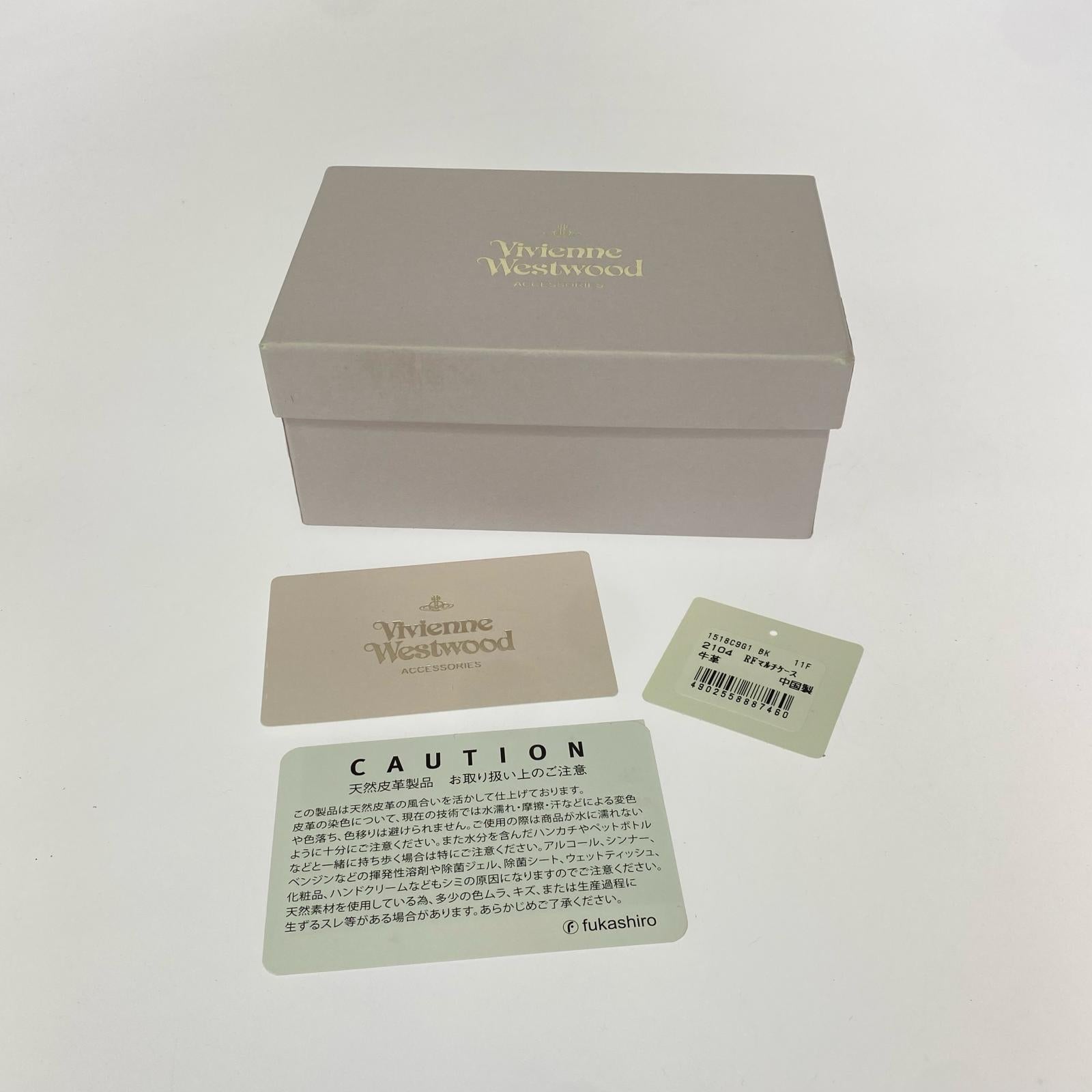 その他アクセサリー Vivienne Westwood EXECUTIVE オーブ レザーマルチケース 黒 ブラック