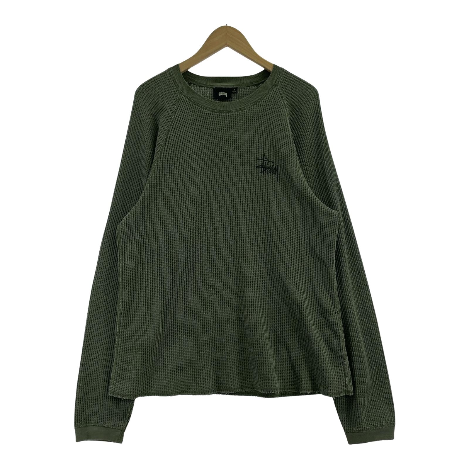 長袖Ｔシャツ STUSSY BASIC THERMAL サーマルカットソー M オリーブ M