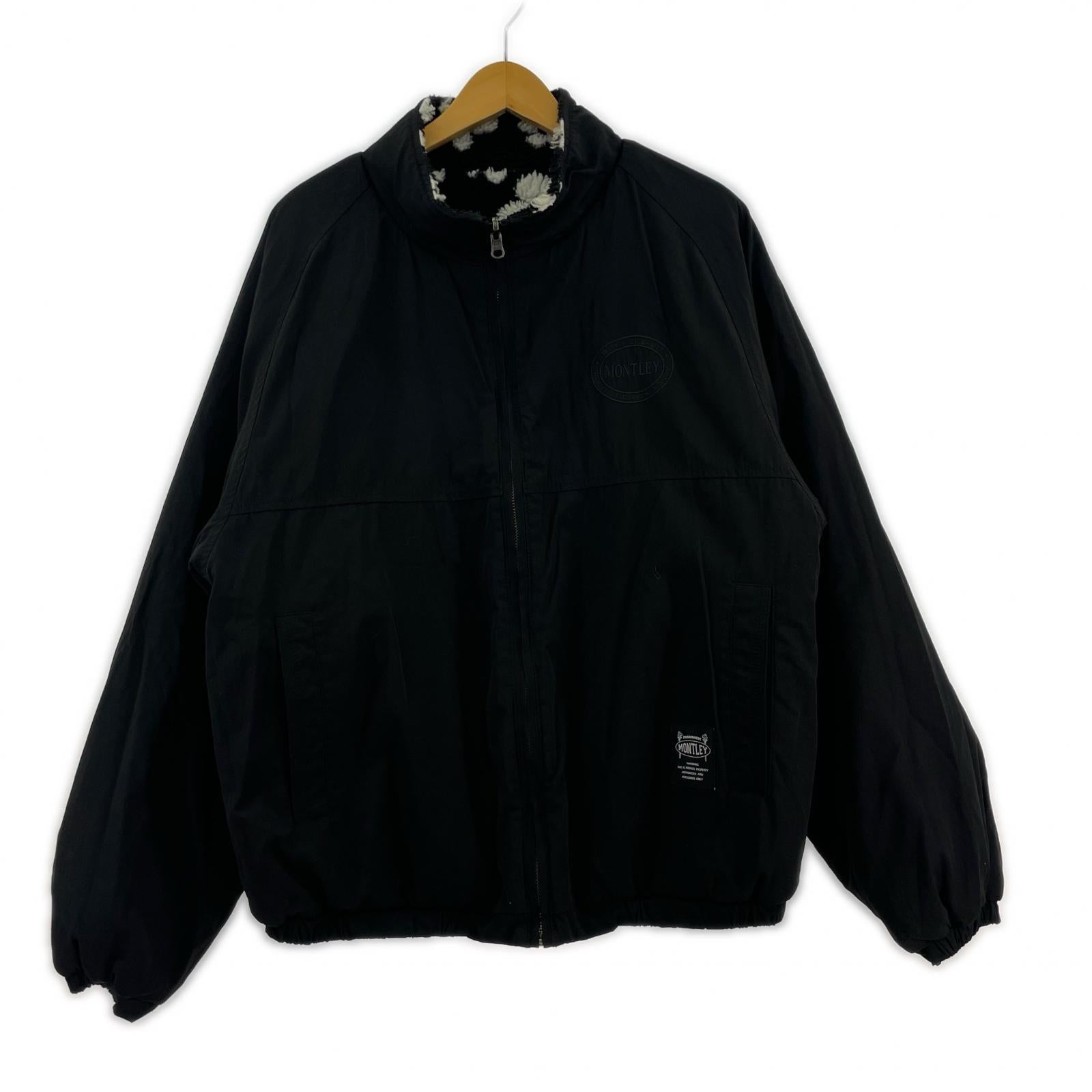 ジャケット Montley リバーシブル 花柄 フリース 黒 23M-FJK-04