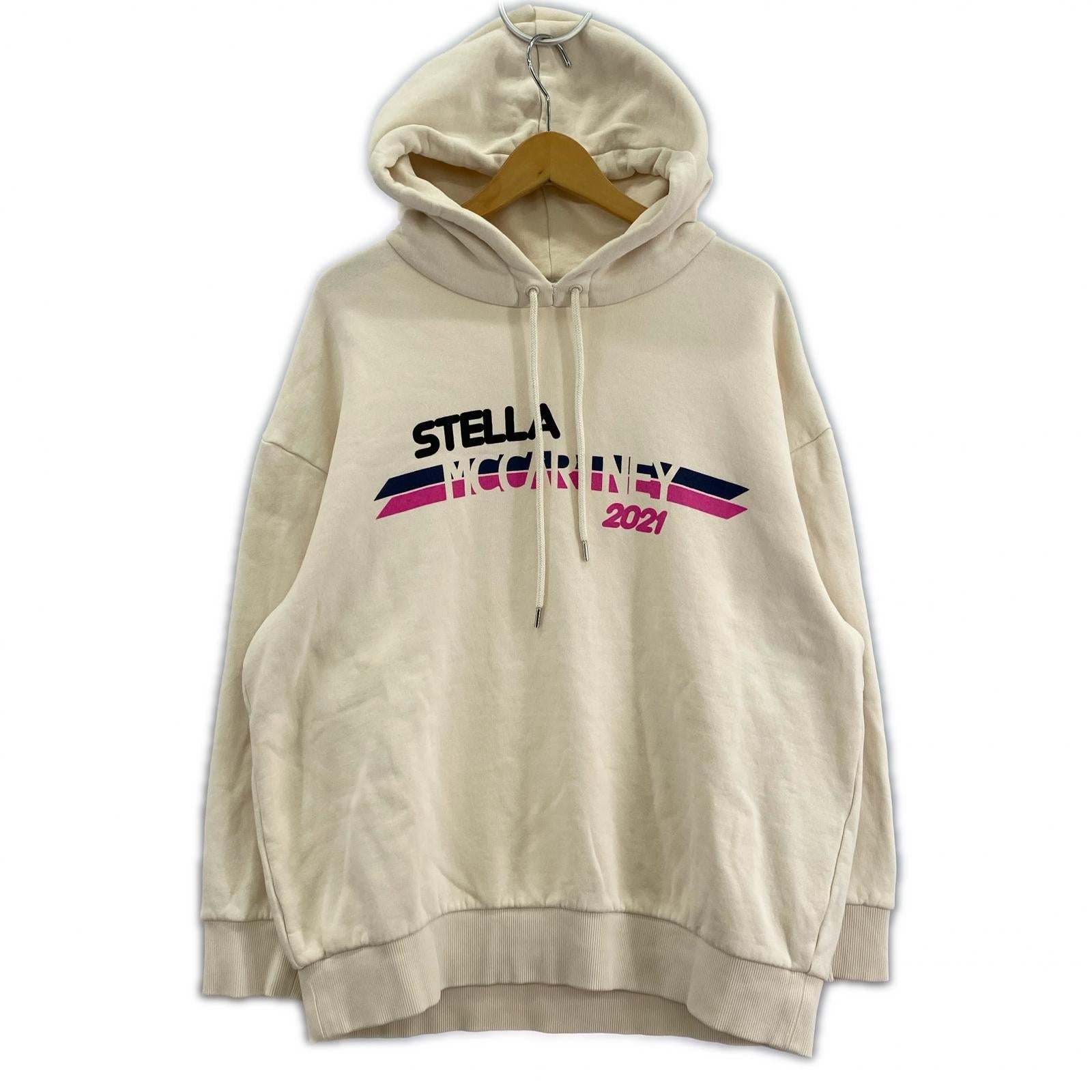パーカー STELLA McCARTNEY ロゴプルオーバーパーカー ベージュ (38) 38 ベージュ