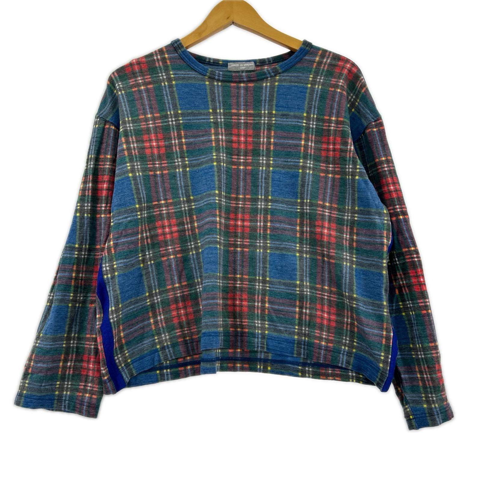 長袖Ｔシャツ ﾀｰﾀﾝﾁｪｯｸ ｳｰﾙｶｯﾄｿｰ
