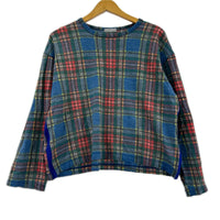 長袖Ｔシャツ ﾀｰﾀﾝﾁｪｯｸ ｳｰﾙｶｯﾄｿｰ