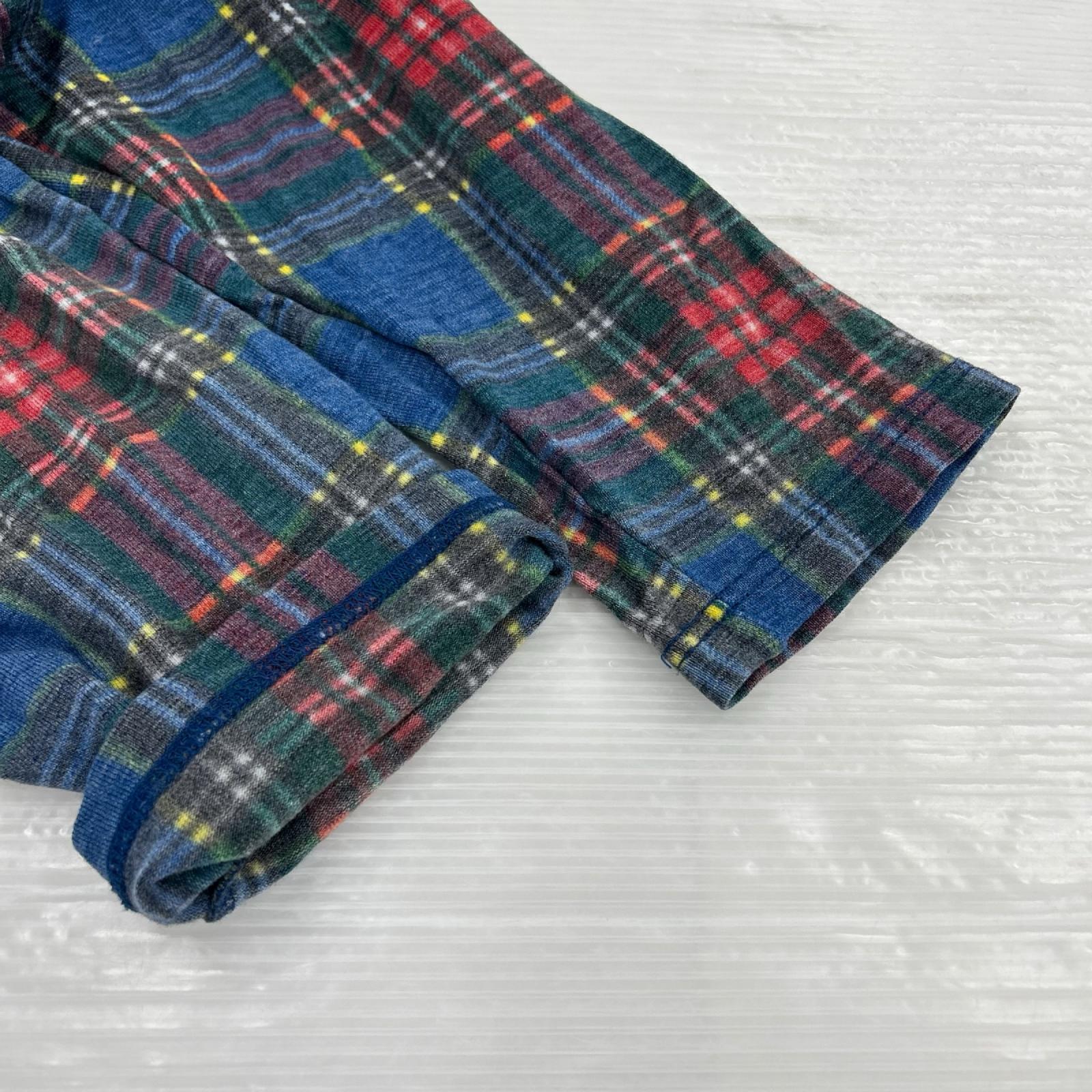 長袖Ｔシャツ ﾀｰﾀﾝﾁｪｯｸ ｳｰﾙｶｯﾄｿｰ