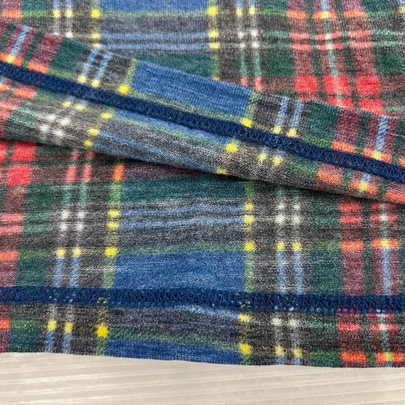長袖Ｔシャツ ﾀｰﾀﾝﾁｪｯｸ ｳｰﾙｶｯﾄｿｰ