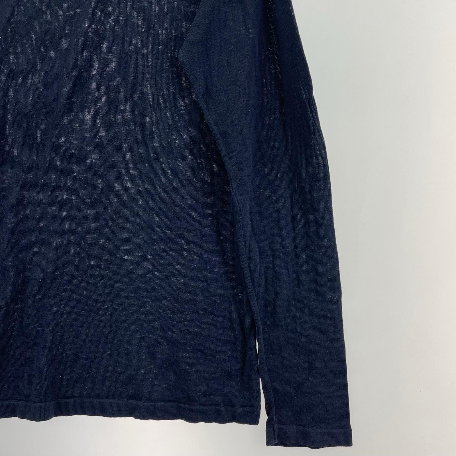 ニット PLEATS PLEASE タートルネックセーター PP53-KK020 紺 (3) 3