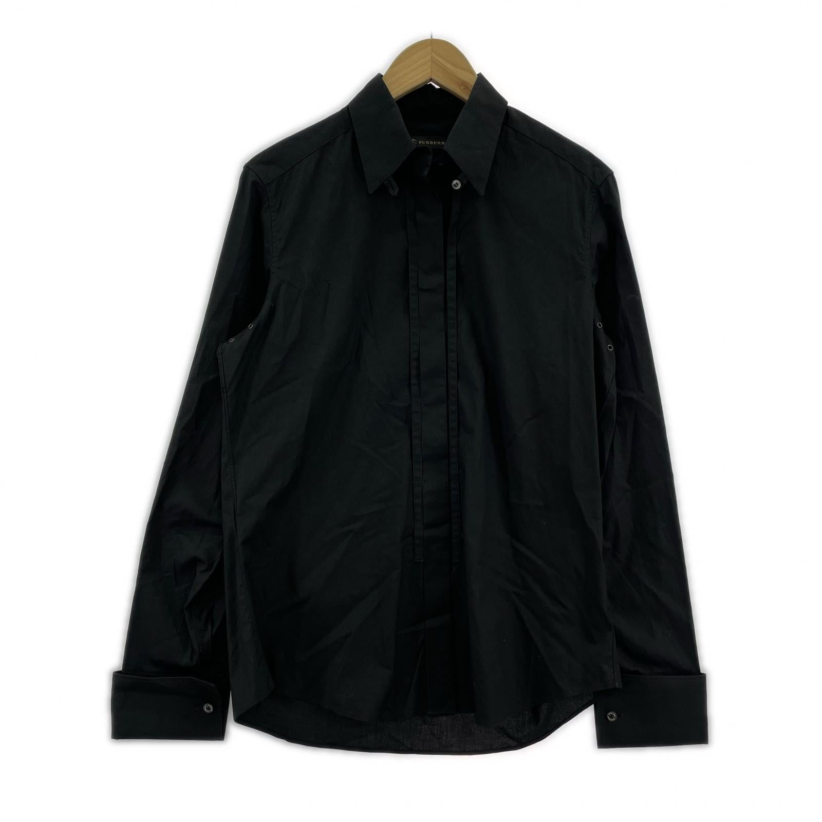 長袖シャツ BURBERRY L/Sシャツ 黒 S ブラック
