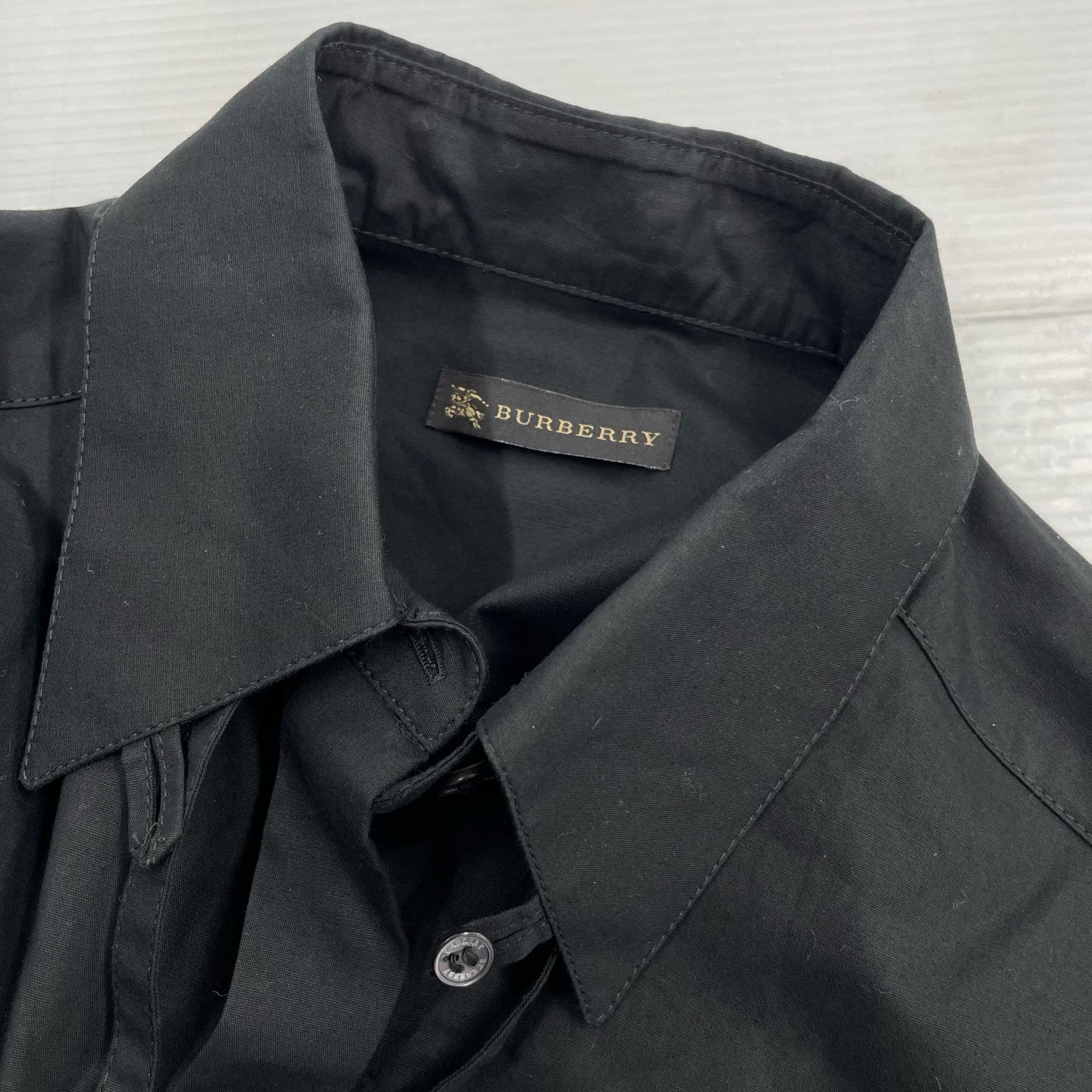 長袖シャツ BURBERRY L/Sシャツ 黒 S ブラック