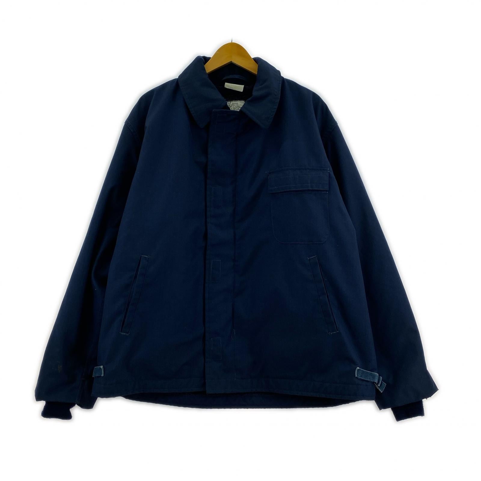 ミリタリージャケット 90s US.NAVY アラミドデッキジャケット XL ネイビー
