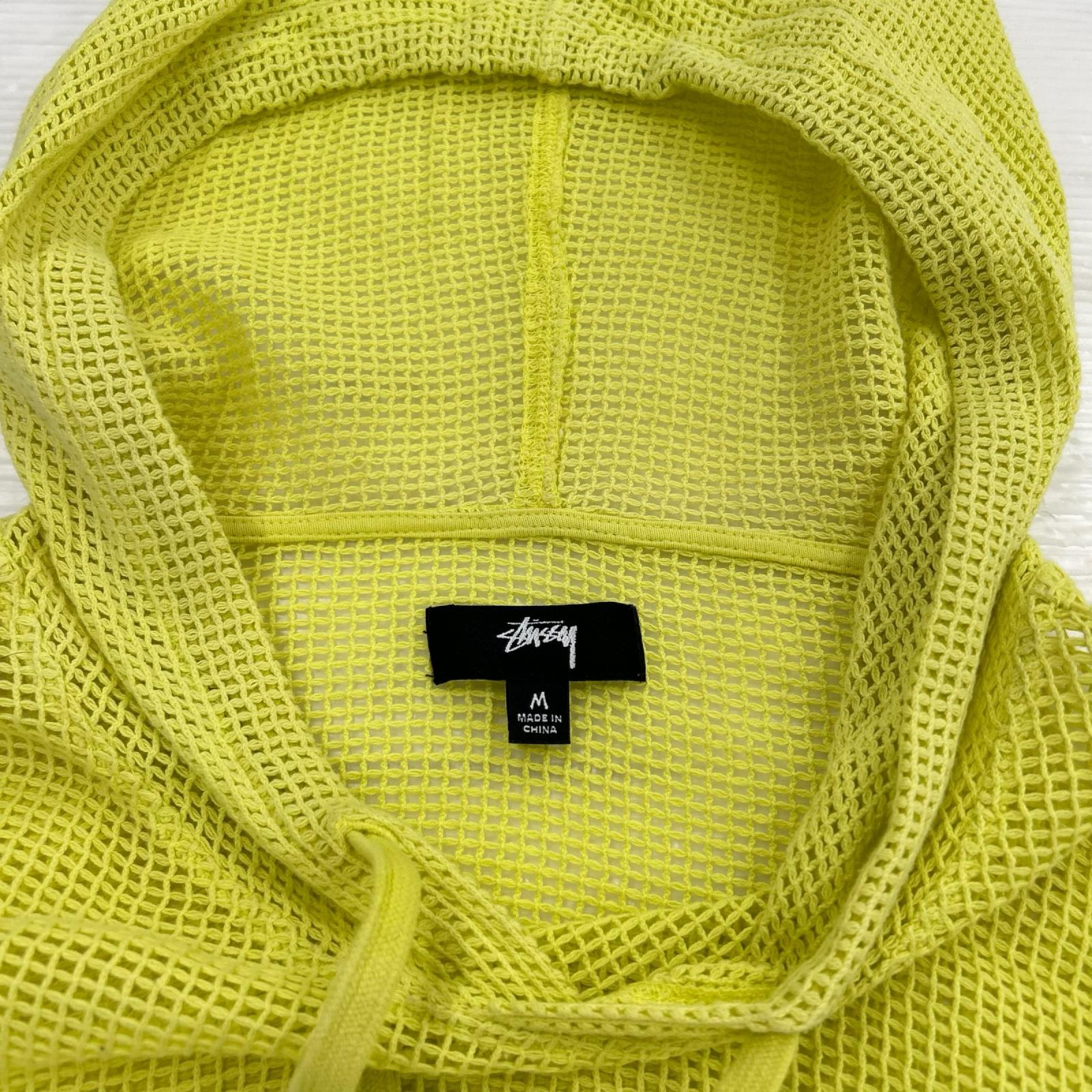 パーカー STUSSY Cotton Mesh Hoodie ｺｯﾄﾝﾒｯｼｭﾌｰﾃﾞｨ M 黄 M イエロー