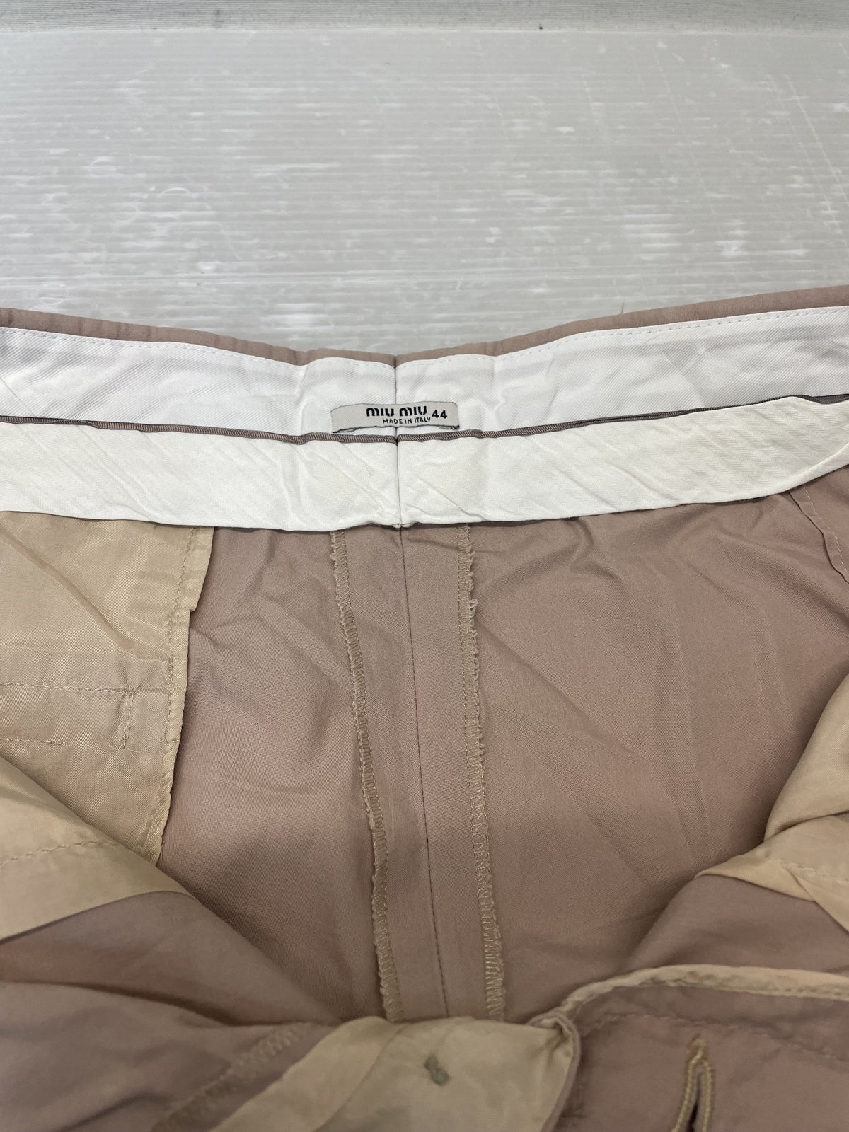 00s miumiu メンズライン 2008 コットンスラックス 44 ピンクベージュ