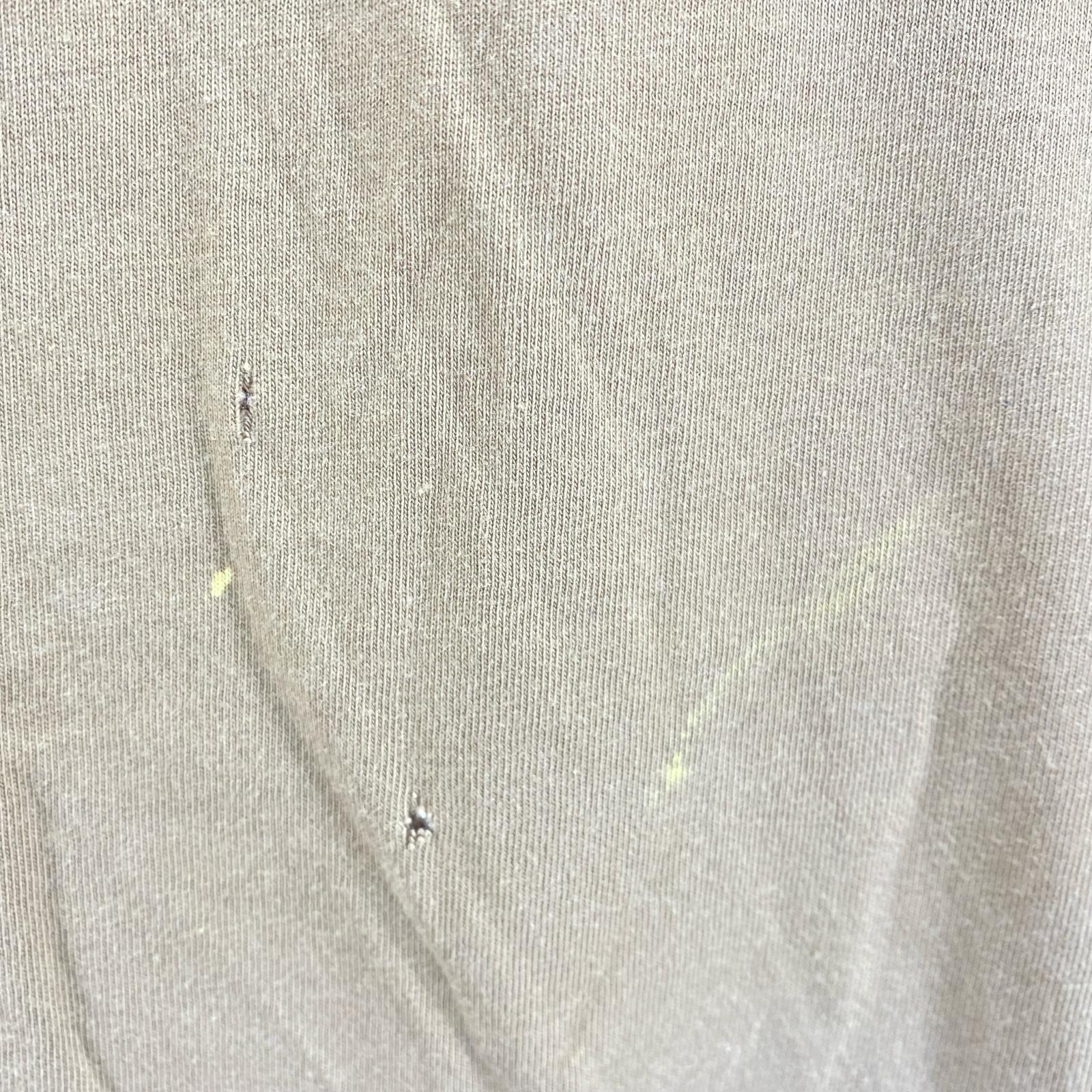 長袖Ｔシャツ 三ツ星タグ USA製 無地コットンロンTee M ブラウン