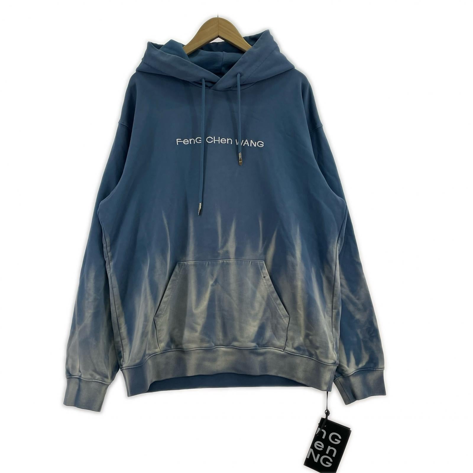 パーカー FenG CHen WANG FRENCH TERRY TIE-DYE HOODIE IN BLUE L ブルー