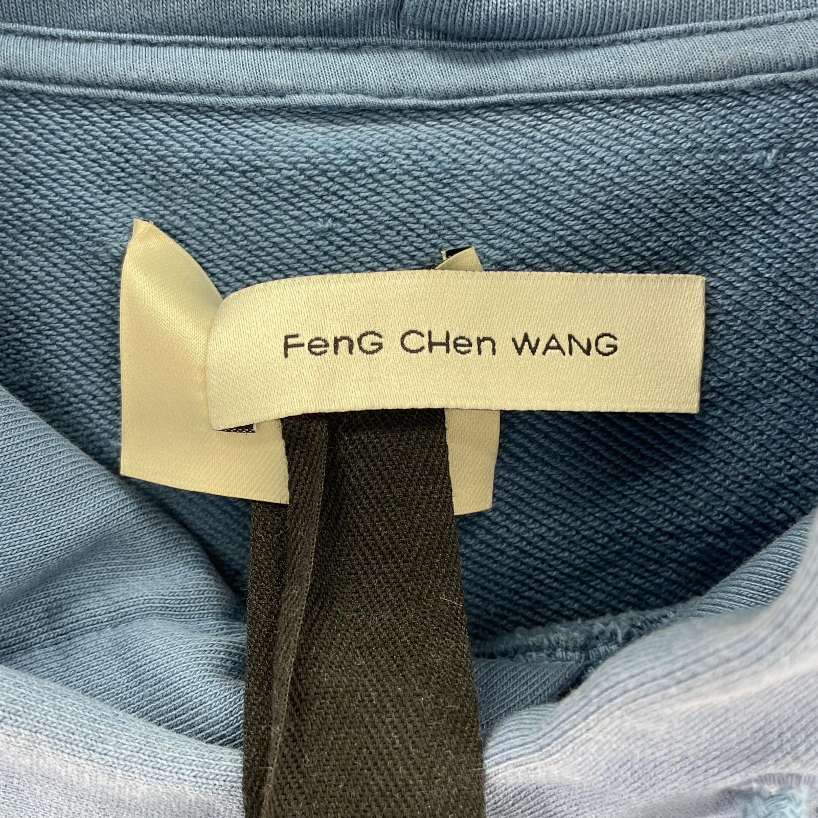 パーカー FenG CHen WANG FRENCH TERRY TIE-DYE HOODIE IN BLUE L ブルー