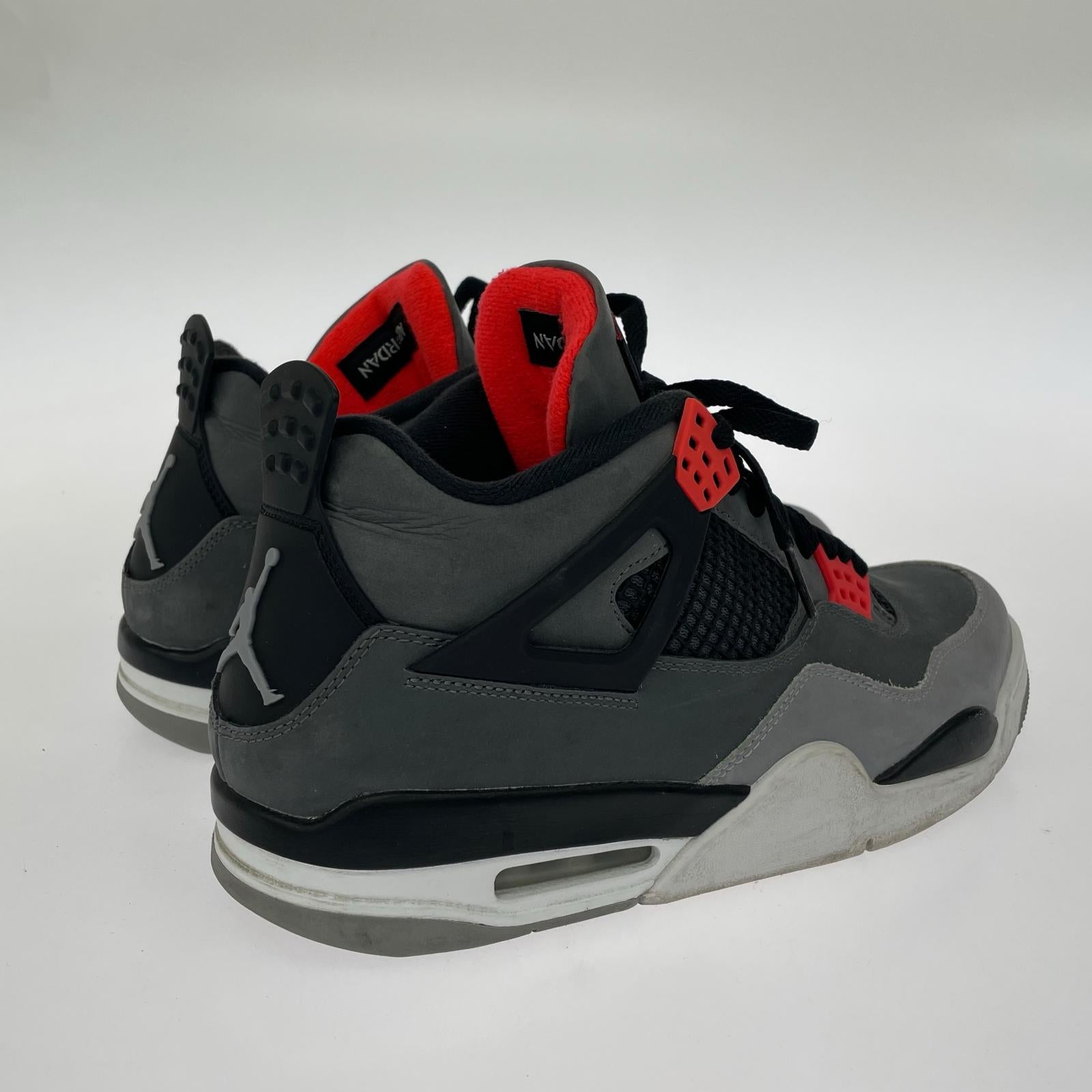 スニーカー AIR JORDAN 4 RETRO INFRARED 28.5cm 28.5cm (US10 1/2 UK10 EU47) グレー