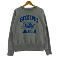 スウェット BOXING 3段プリント グレー (M) M
