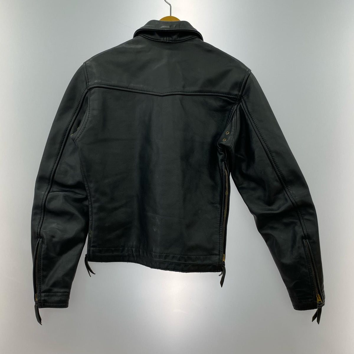 レザージャケット プルオーバー レースアップレザージャケット 36 36 ブラック