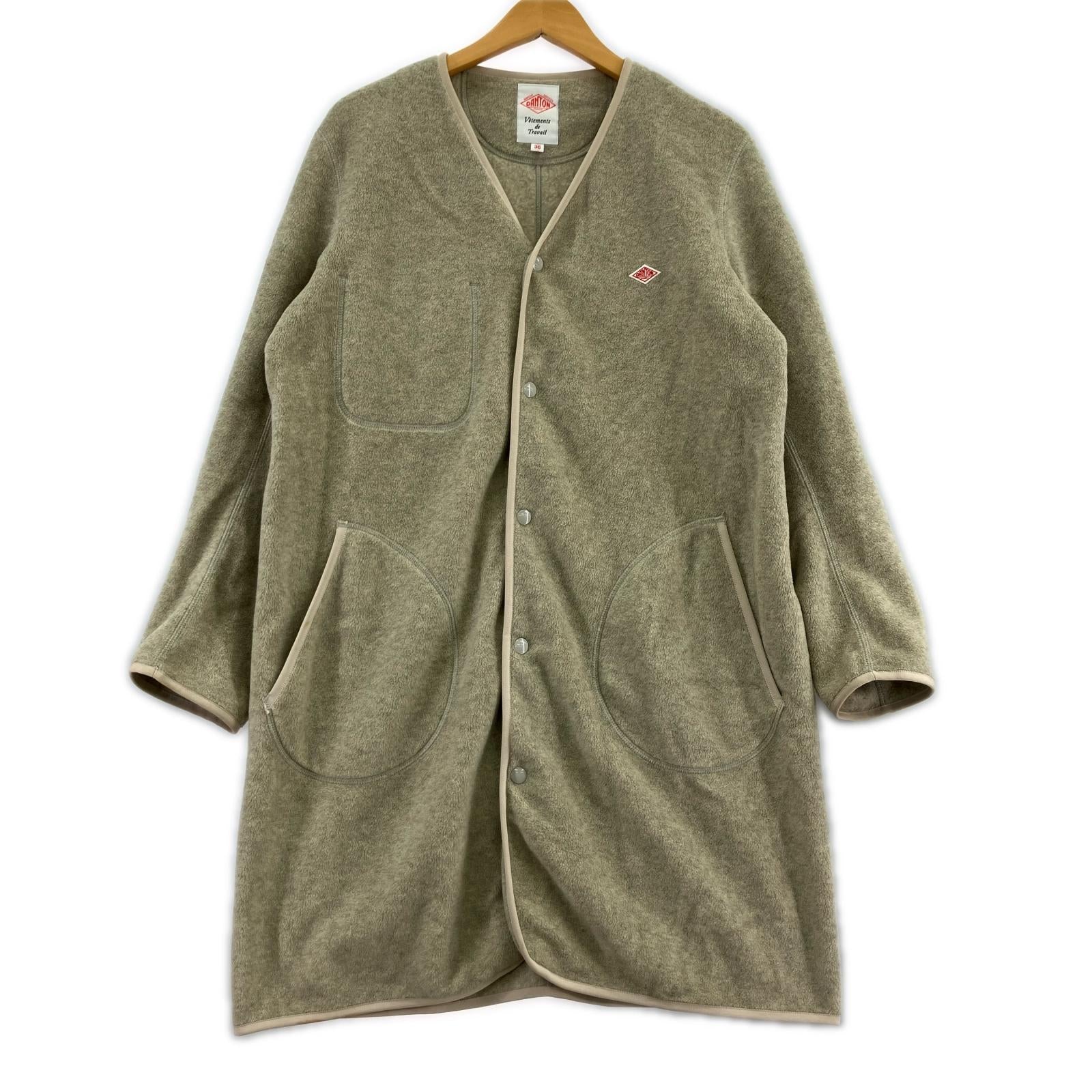 ジャケット No Collar Fleece Jacket 36 BEG