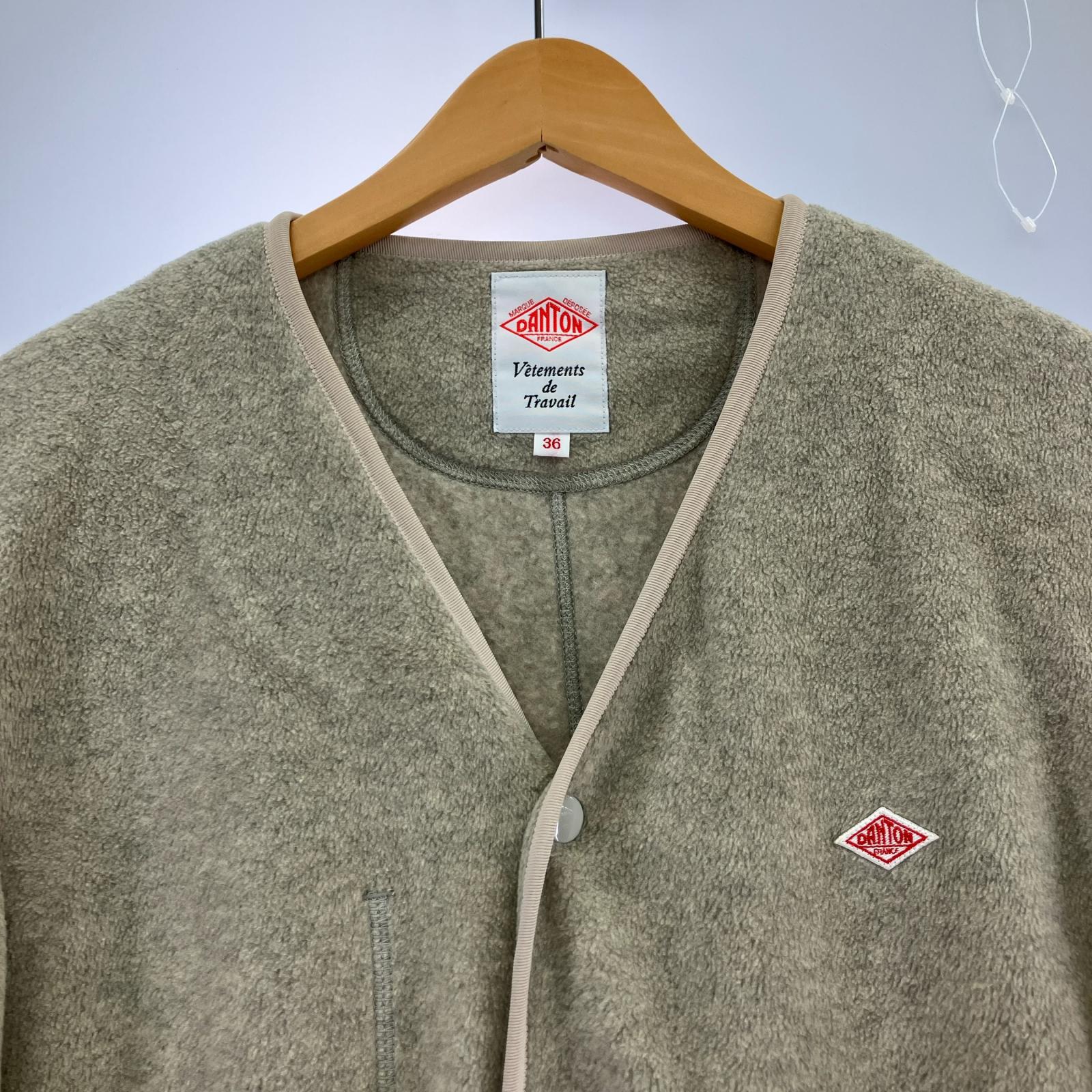 ジャケット No Collar Fleece Jacket 36 BEG