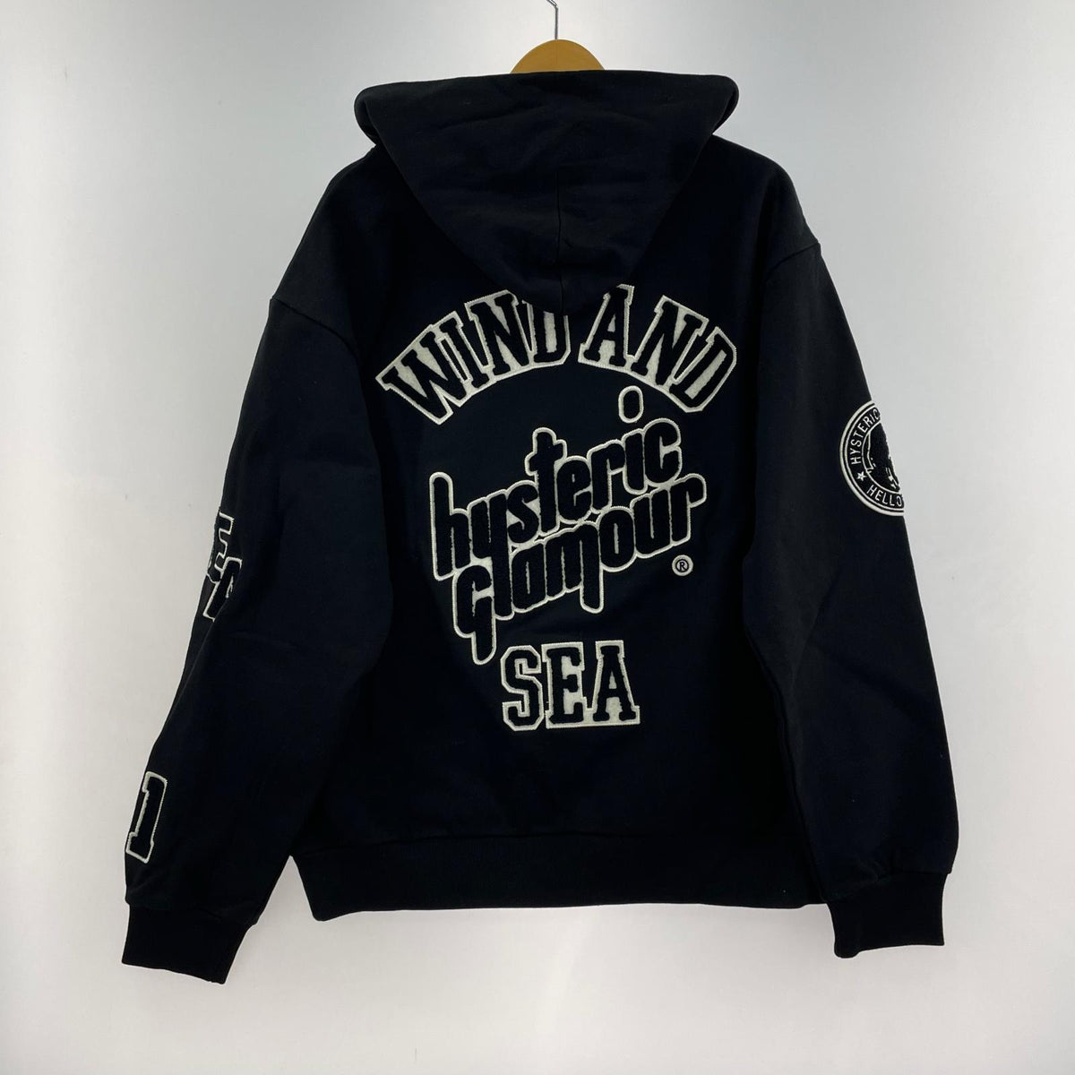 パーカー ×WIND AND SEA VARSITY HOODIE (L) L ブラック