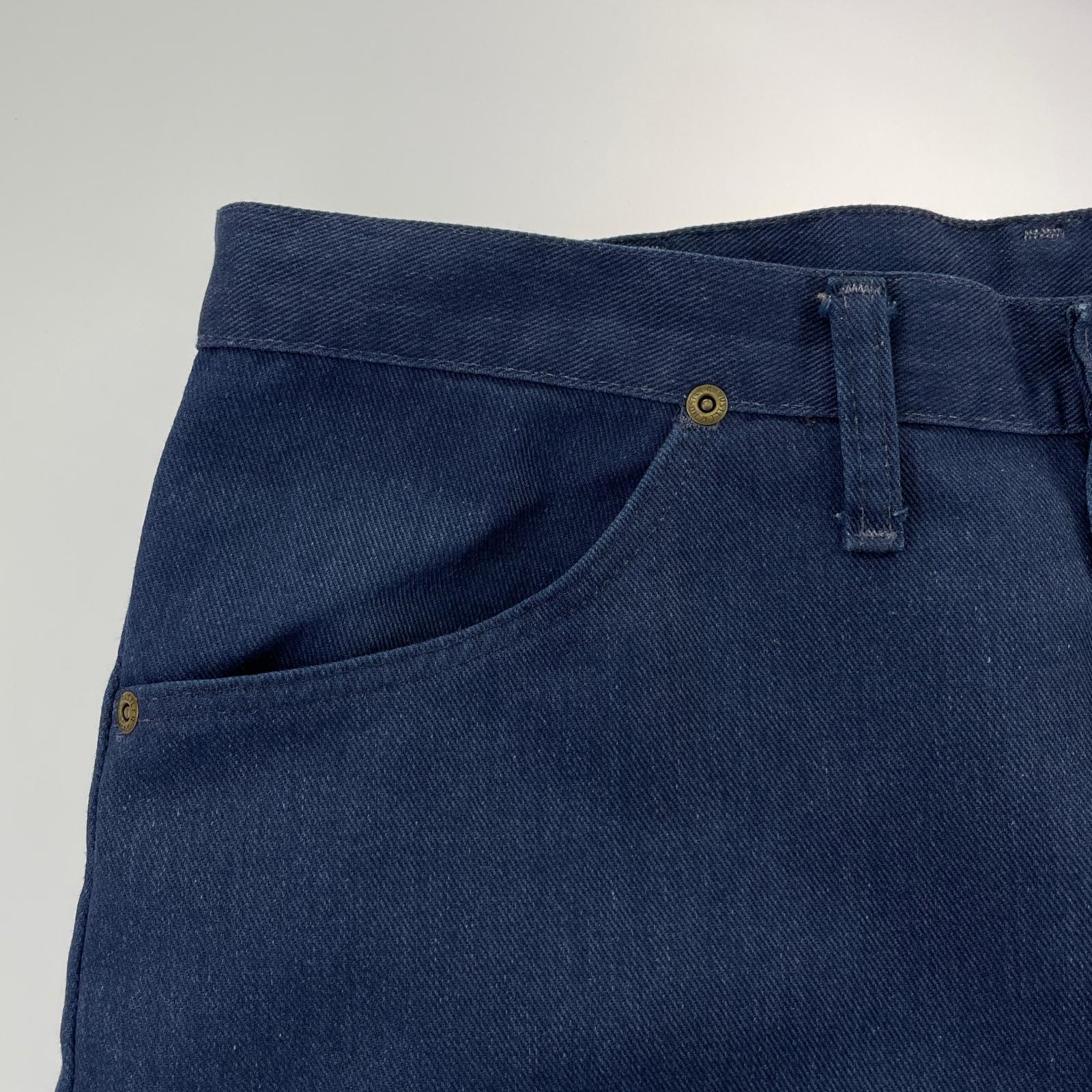 パンツ 70~80s デニムスラックス W36 L30 ブルー