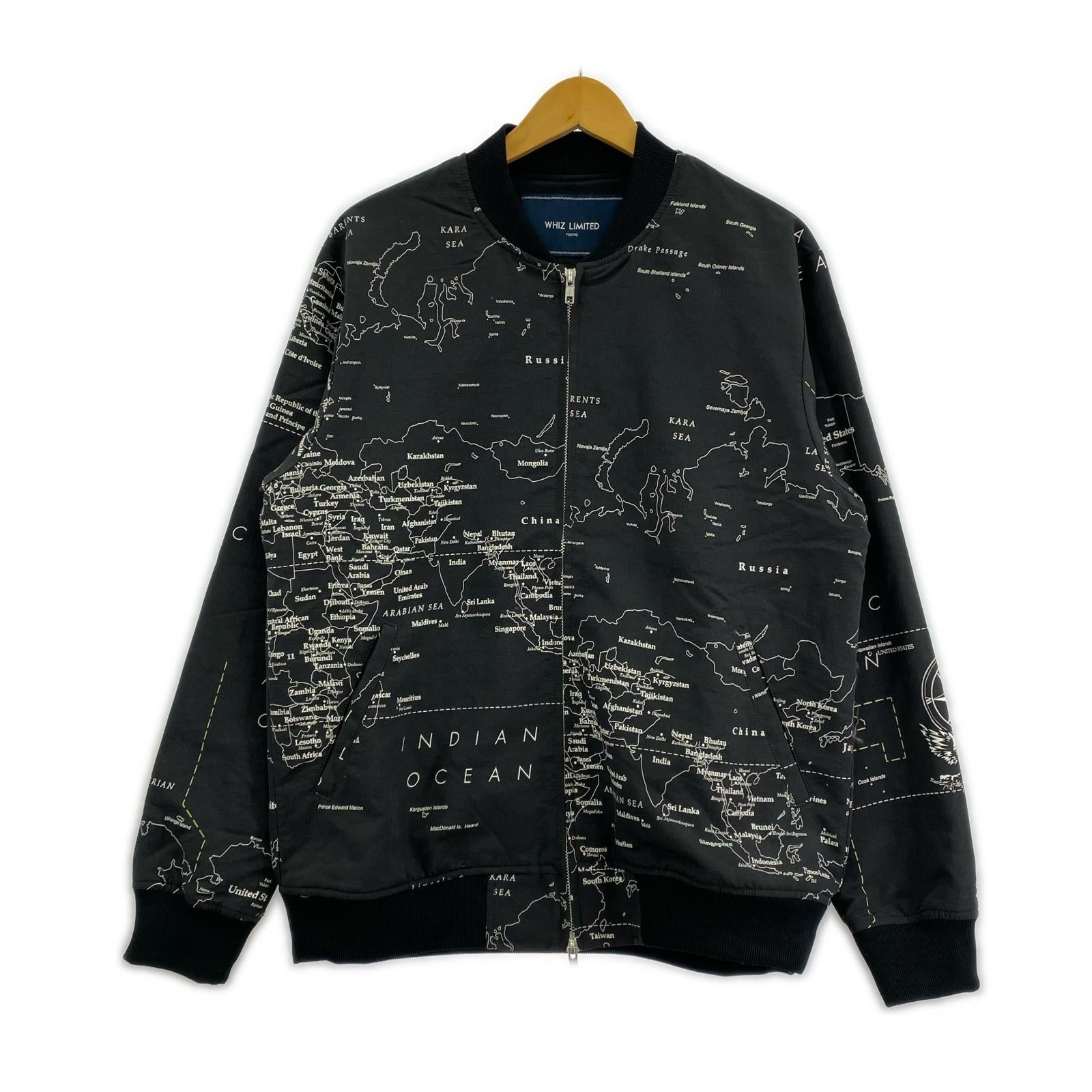 ジャケット WHIZ LIMITED MAP JACKET BLACK