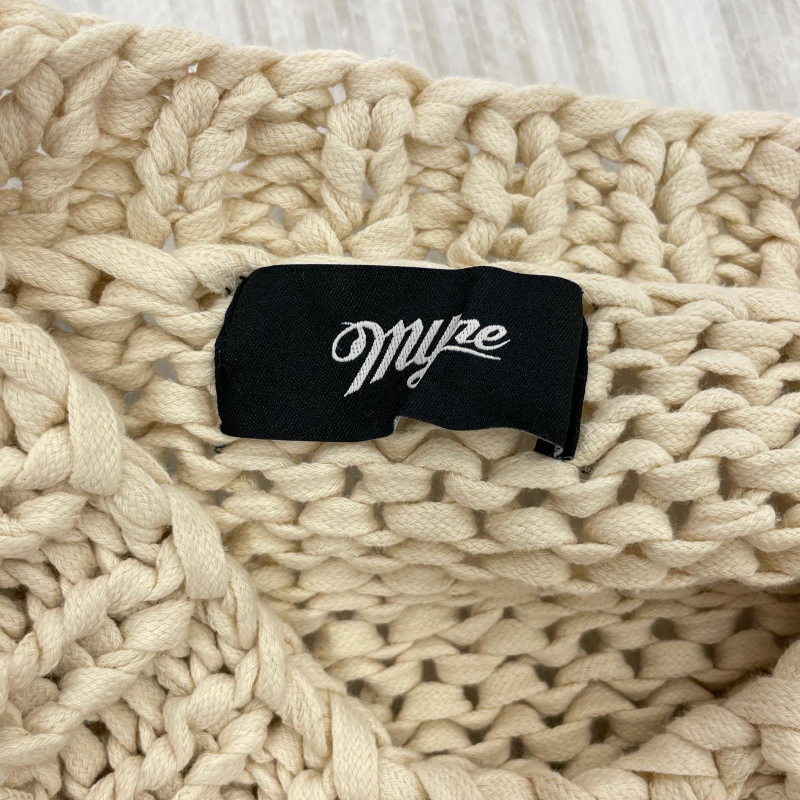 ニット myne Shoelace Knitted Pullover Jumper L ベージュ