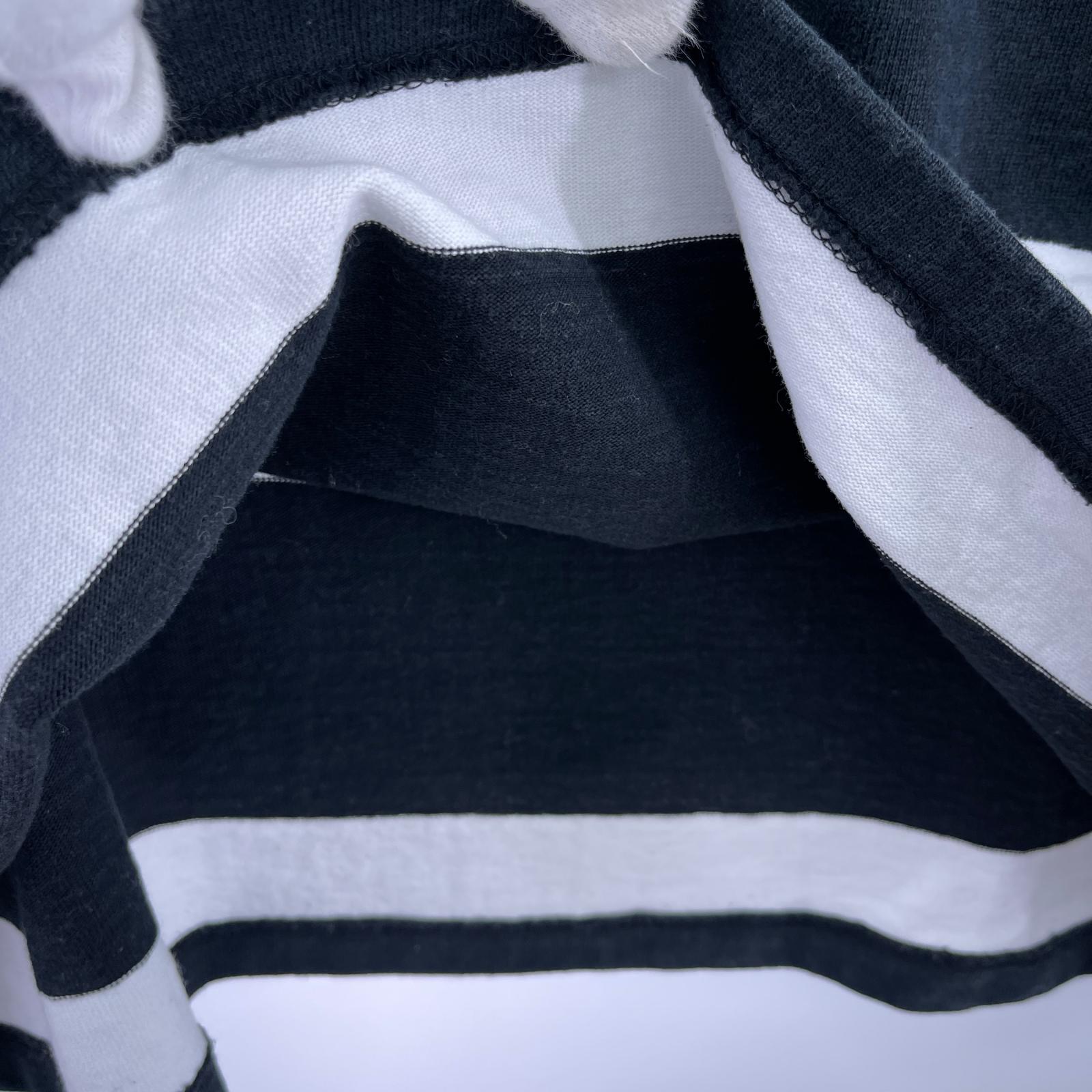 長袖Ｔシャツ Supreme 25FW Stripe Rugby 黒×白 (XL)