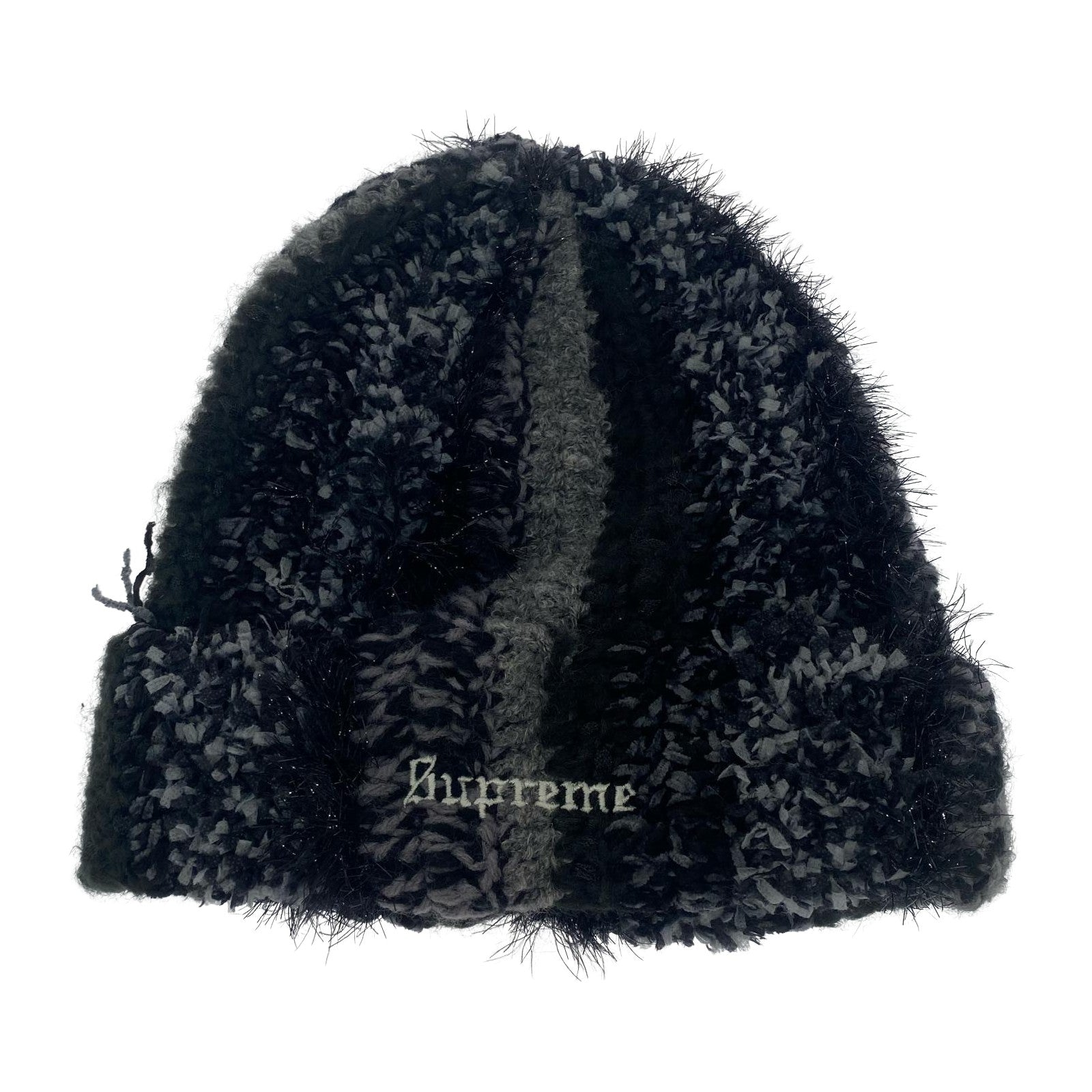 ニットキャップ 25AW Tinsel Stripe Beanie ブラック
