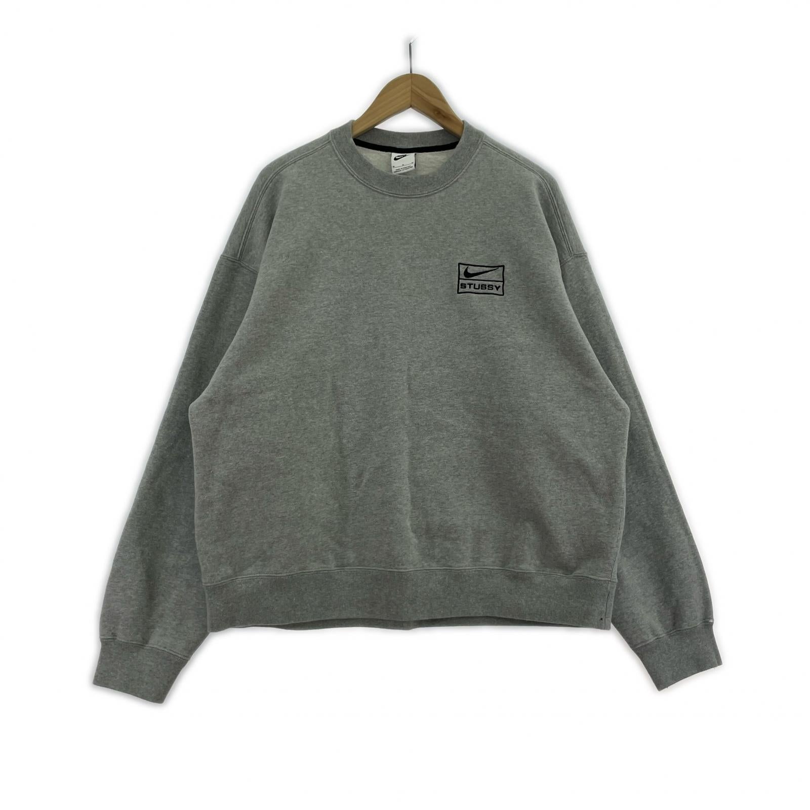 スウェット × STUSSY Fleece Crew Grey M M グレー