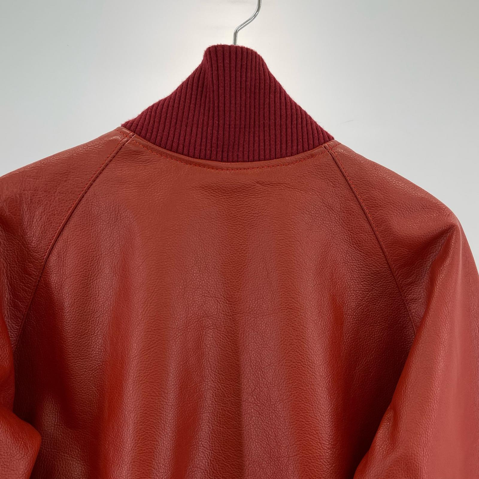 レザージャケット 63 LEATHERS ブルゾン 赤 S S レッド