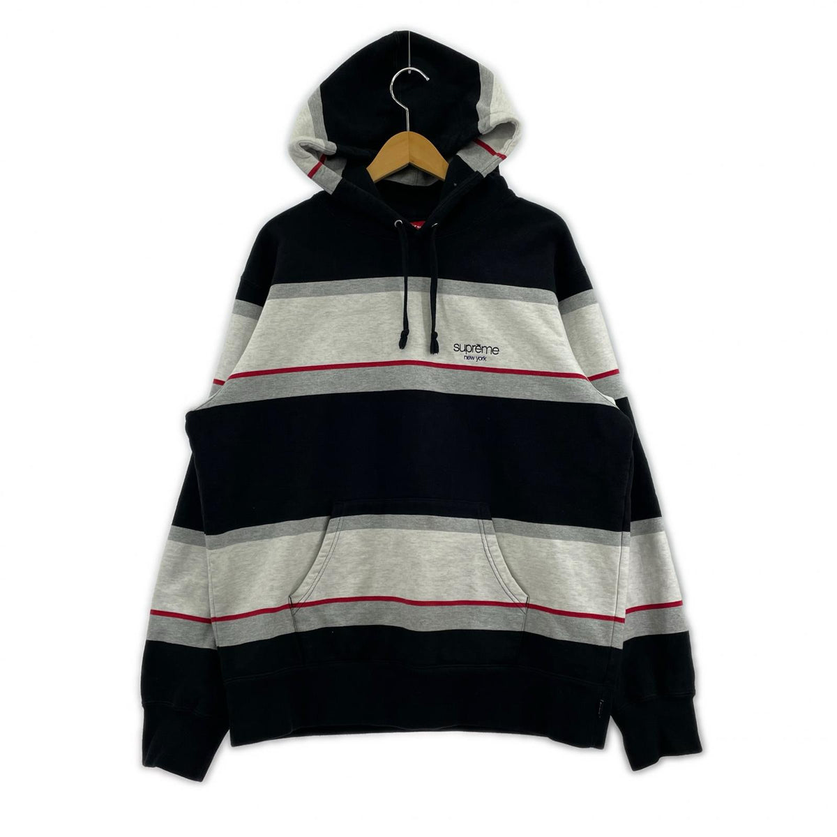 スウェット supreme 19aw stripe hooded sweatshirt L