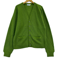 カーディガン 60s-70s VIRGIN ORLON アクリルカーディガン 緑 (L) L