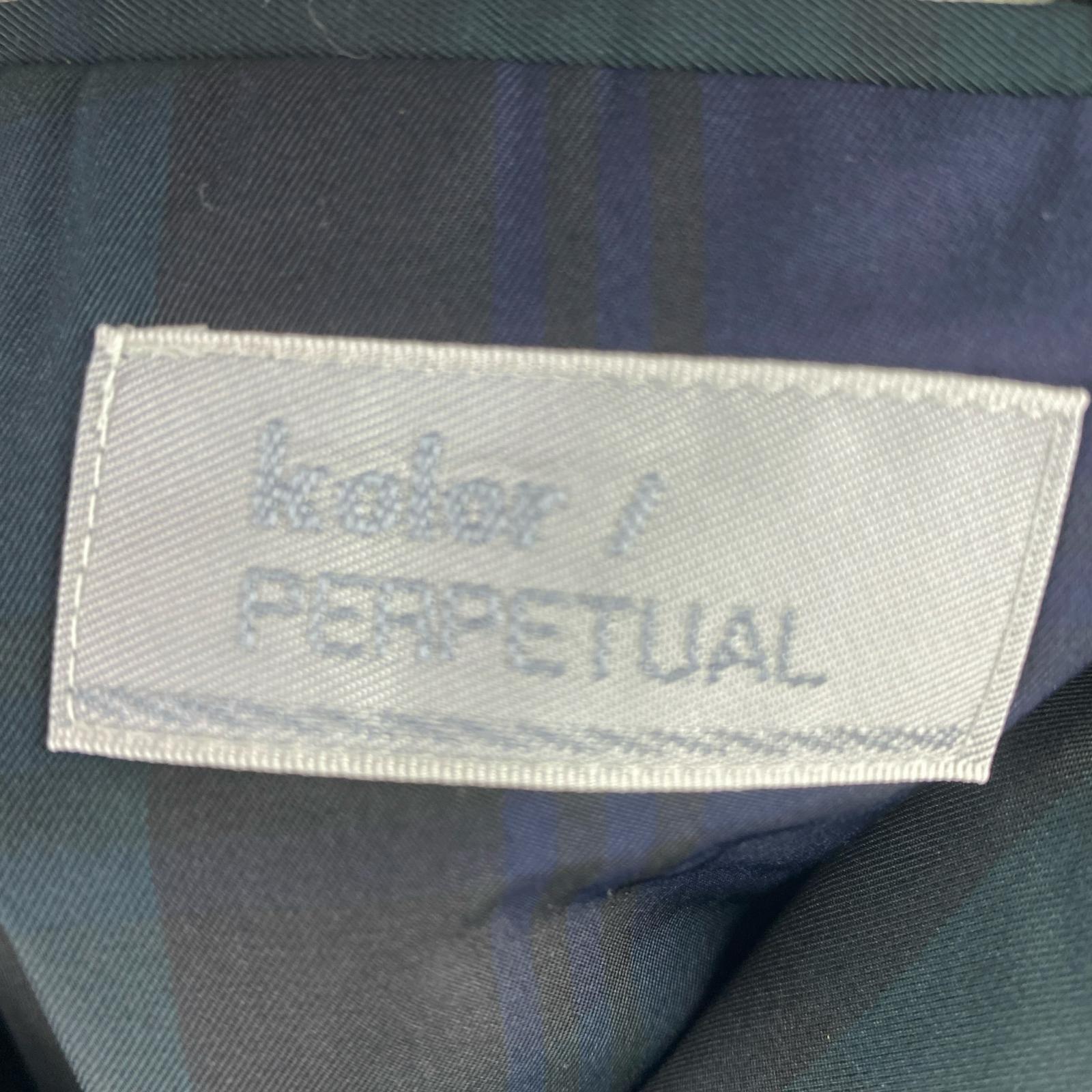 ジャケット kolor PERPETUAL ポリテーラードジャケット チェック柄 ネイビー size3 3 ネイビー