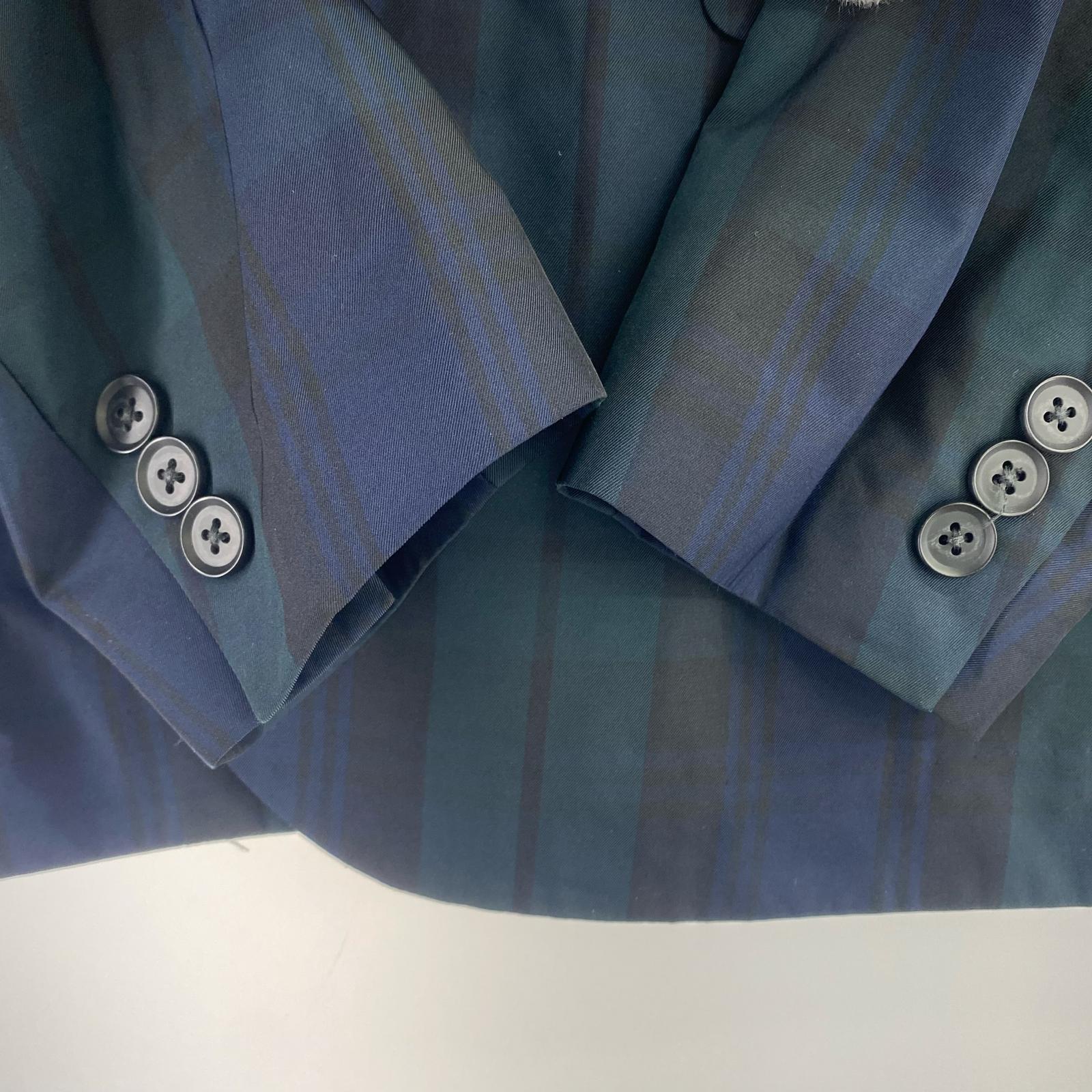 ジャケット kolor PERPETUAL ポリテーラードジャケット チェック柄 ネイビー size3 3 ネイビー