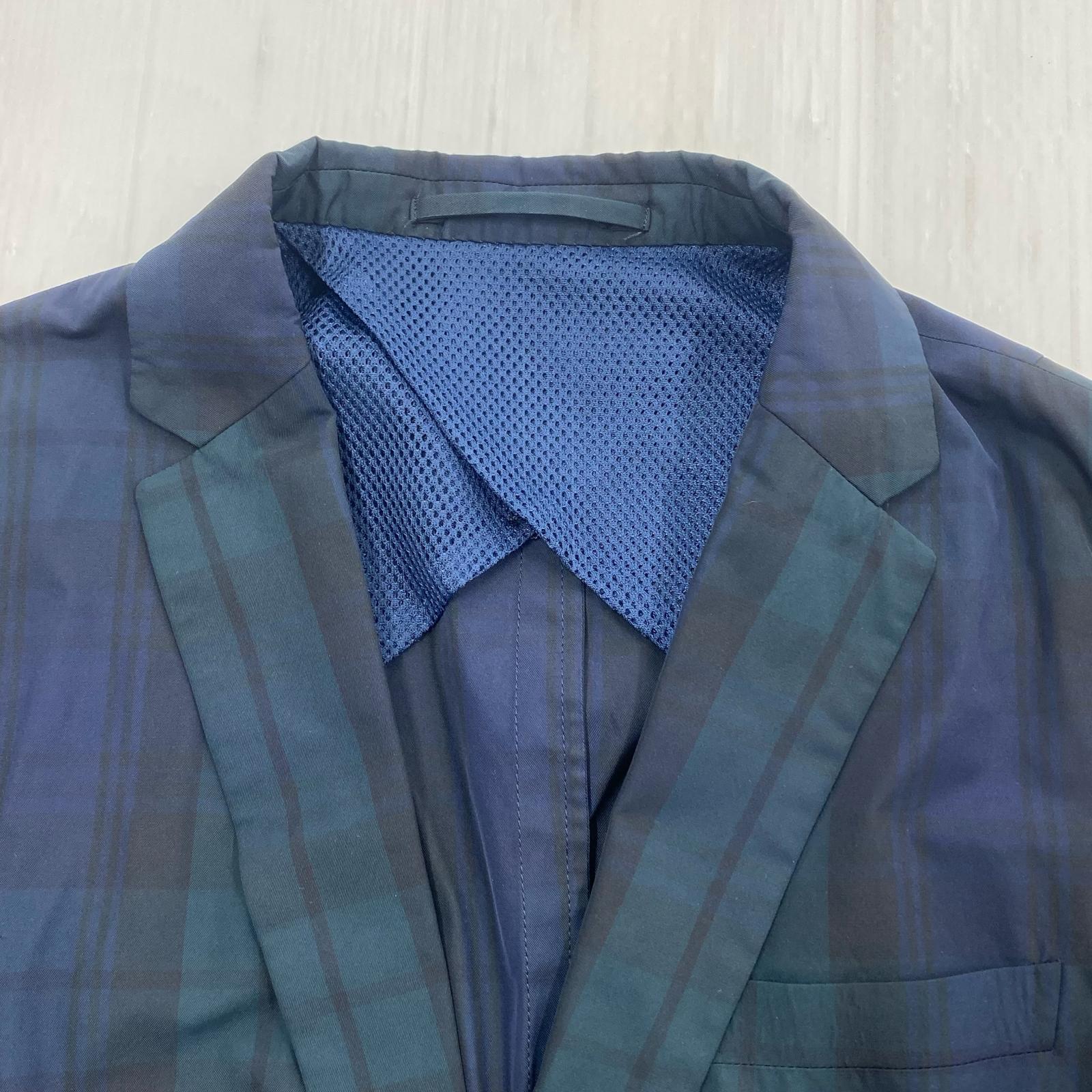 ジャケット kolor PERPETUAL ポリテーラードジャケット チェック柄 ネイビー size3 3 ネイビー